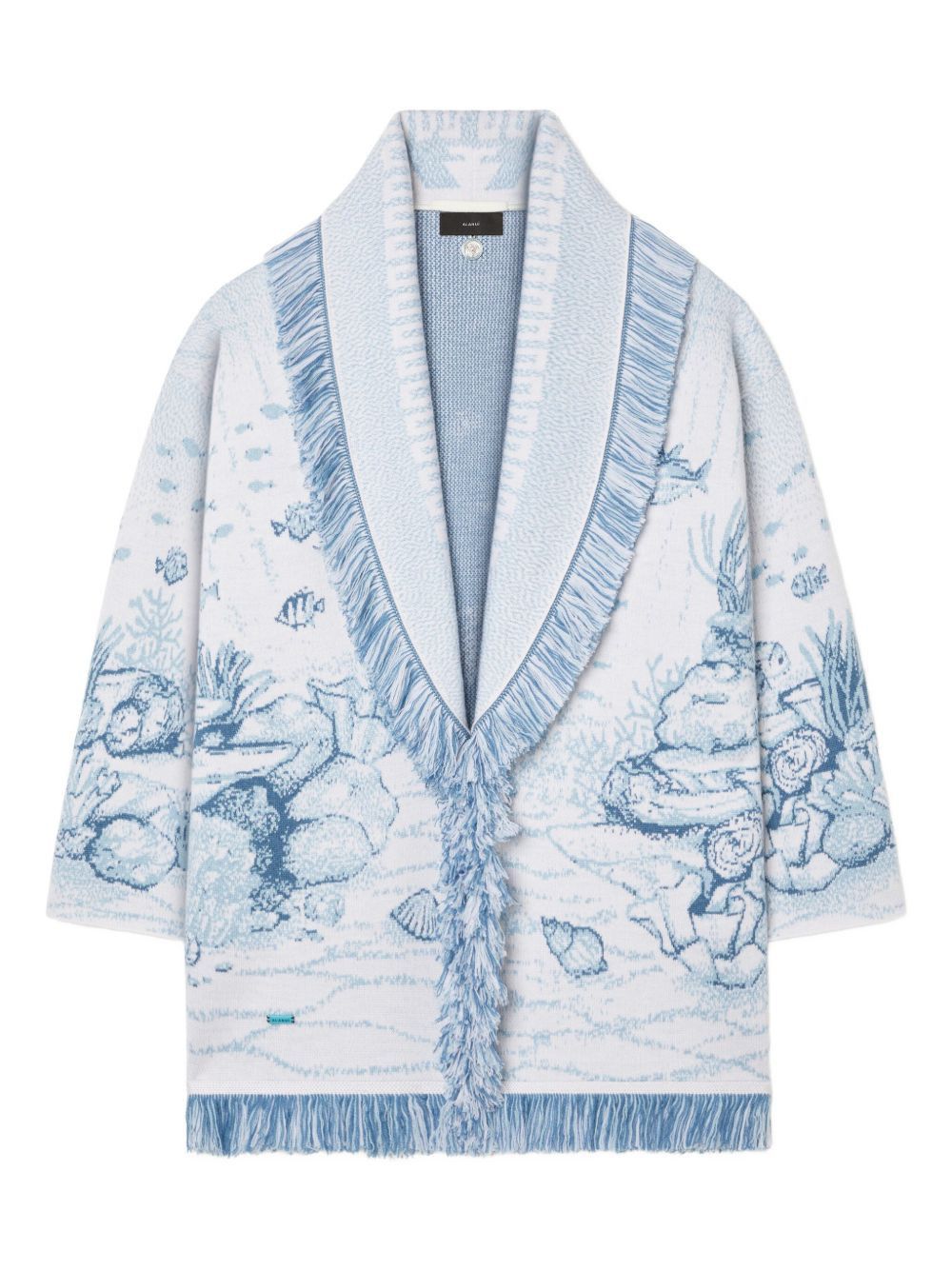 Alanui DEEP IN THE OCEAN WOOL CARDIGAN Size S / US 4 / IT 40 - 1 Thumbnail