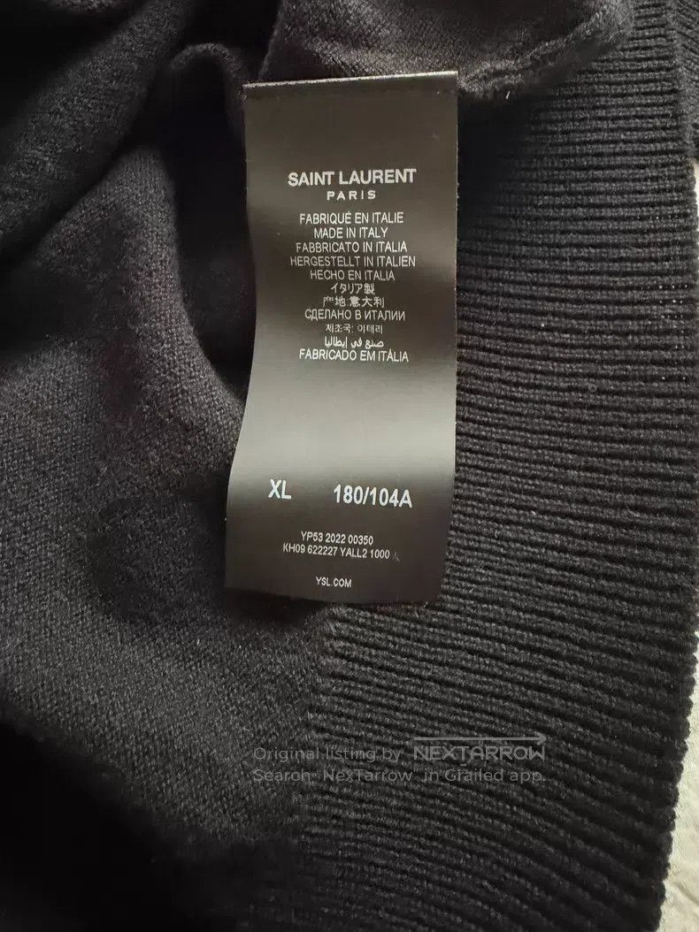 Saint Laurent Paris Saint Laurent Paris 100% Cashmere Knit Sweater Size US XL / EU 56 / 4 - 5 Thumbnail