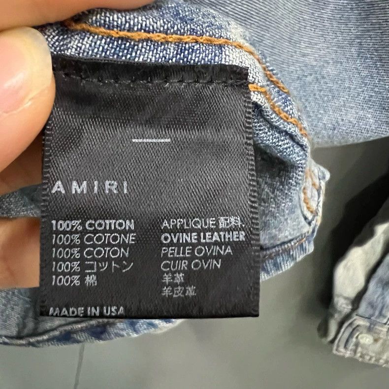Amiri Amiri back patched logo denim shirt Size US L / EU 52-54 / 3 - 3 Thumbnail
