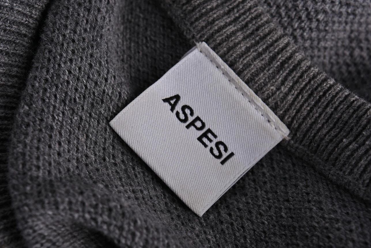 Aspesi Aspesi Grey Cotton Knit Crewneck Sweater Size M Size US M / EU 48-50 / 2 - 4 Thumbnail