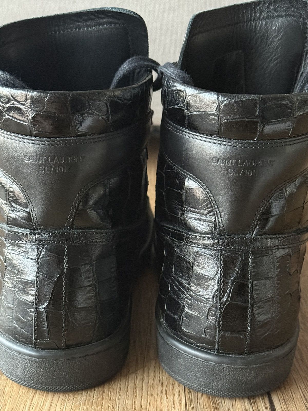 Saint Laurent Paris Saint Laurent Paris SL/10H Court Classic – Black Croc – Hedi Size US 8.5 / EU 41-42 - 7 Thumbnail