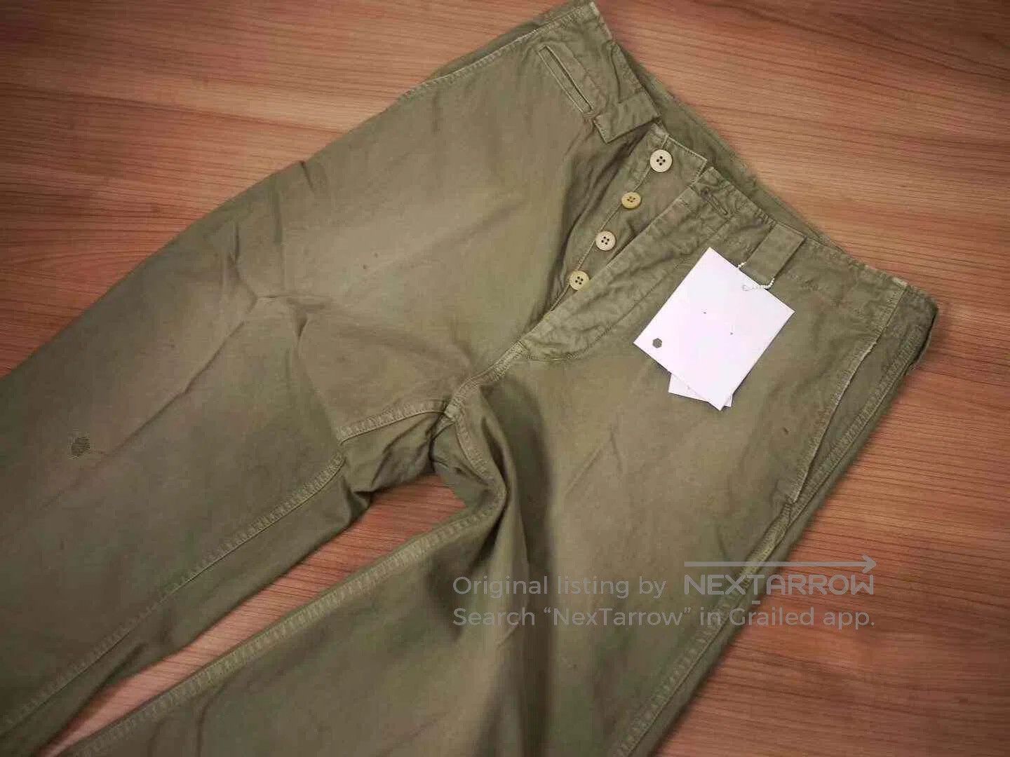 Visvim VISVIM Wide Chino Pants Green. Size US 28 / EU 44 - 6 Thumbnail