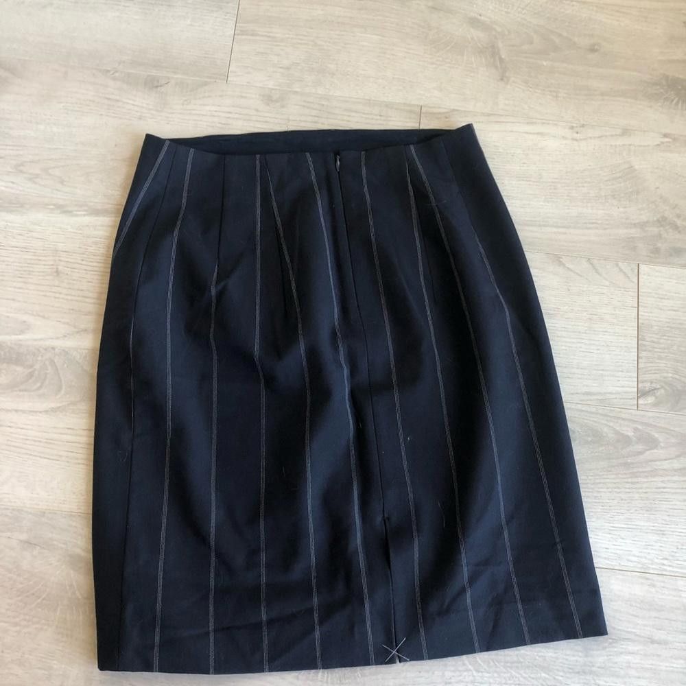 Express Express Blue Striped Work Professional Skirt Size 28" / US 6 / IT 42 - 3 Thumbnail
