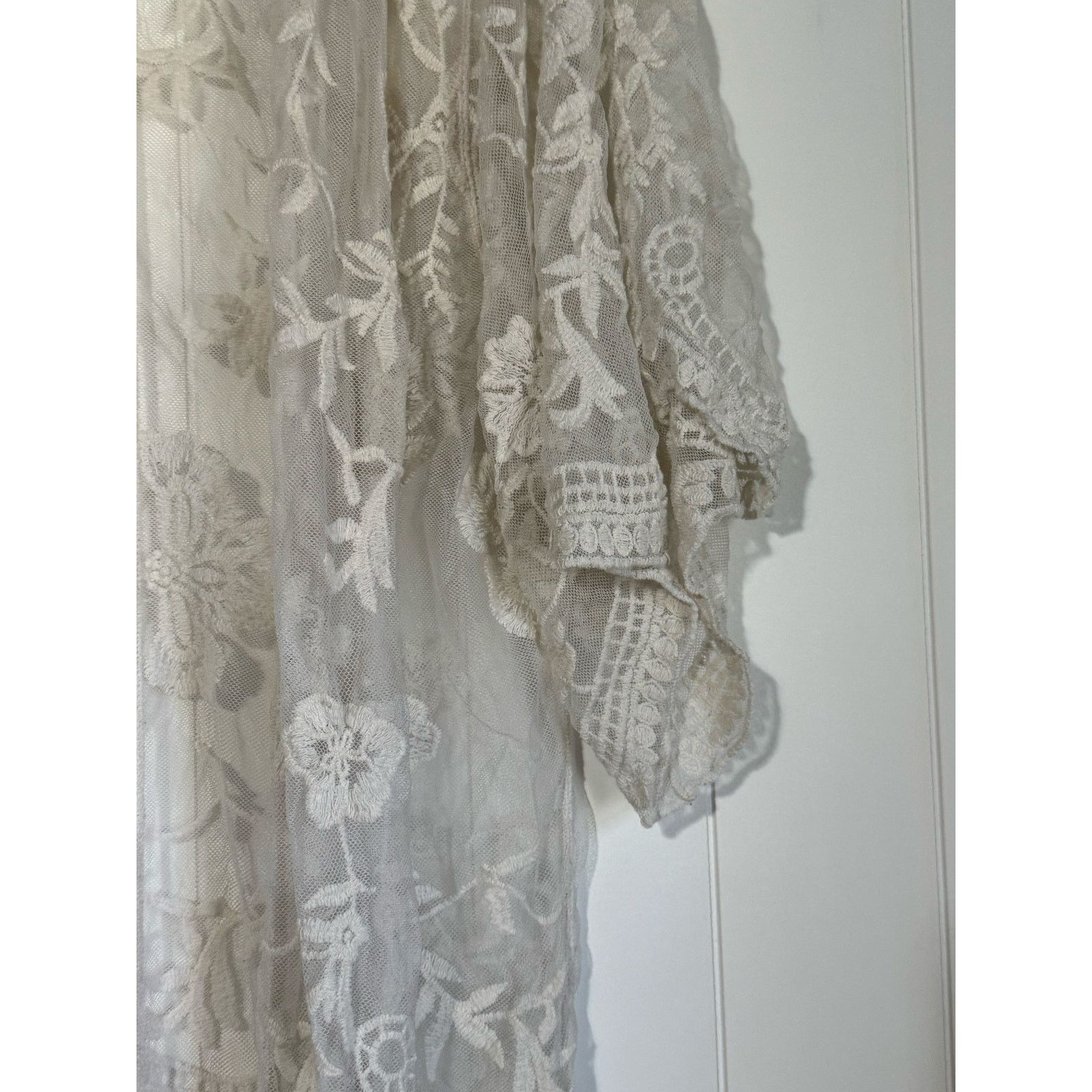 Other Kimono Cover-Up · Floral Cream Sheer Lace Small/Medium Size M / US 6-8 / IT 42-44 - 4 Thumbnail