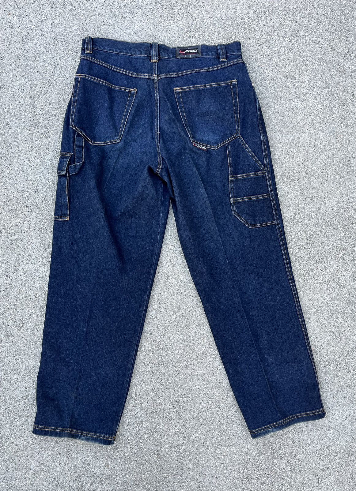 Fubu × Japanese Brand Vintage Fubu Jeans Collection Carpenter Cargo Pants Baggy Size US 37 - 2 Thumbnail