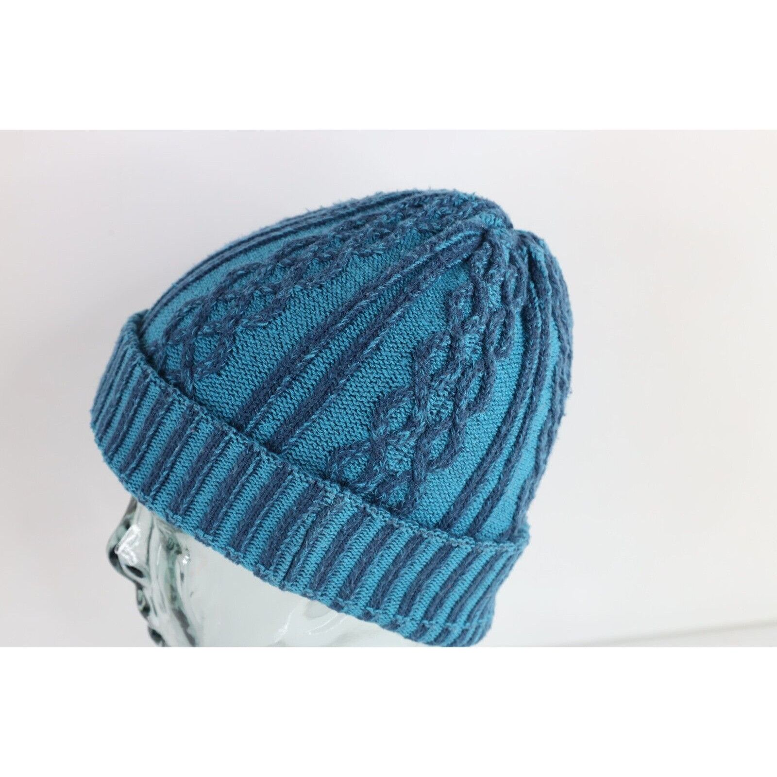 L.L. Bean × Vintage Vintage LL Bean Chunky Cable Knit Fisherman Winter Beanie Size ONE SIZE - 3 Thumbnail