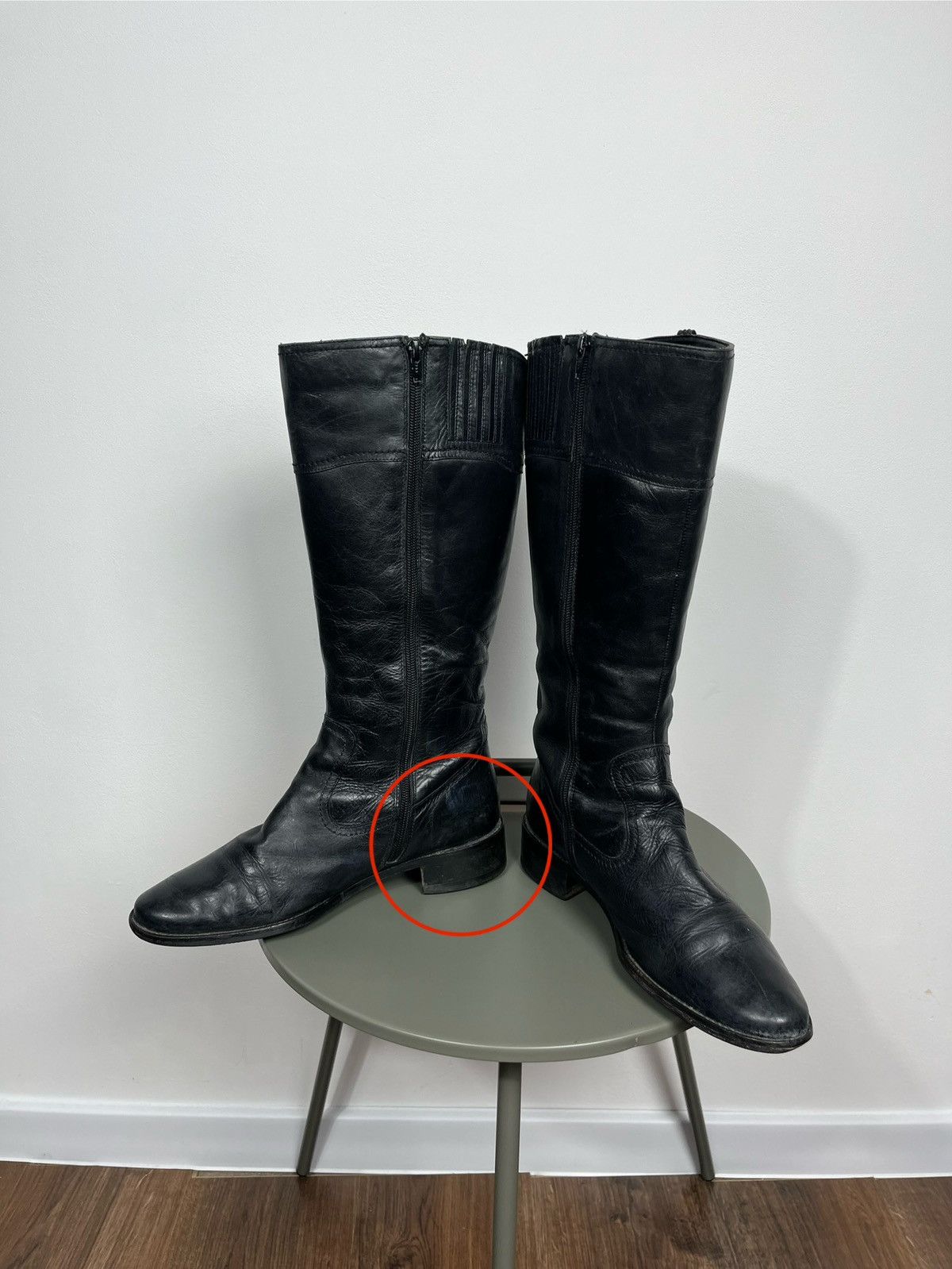 Cowboy Equipment Women’s Black Leather Cowboy Riding Boots US 10 Size US 10 / IT 40 - 10 Thumbnail