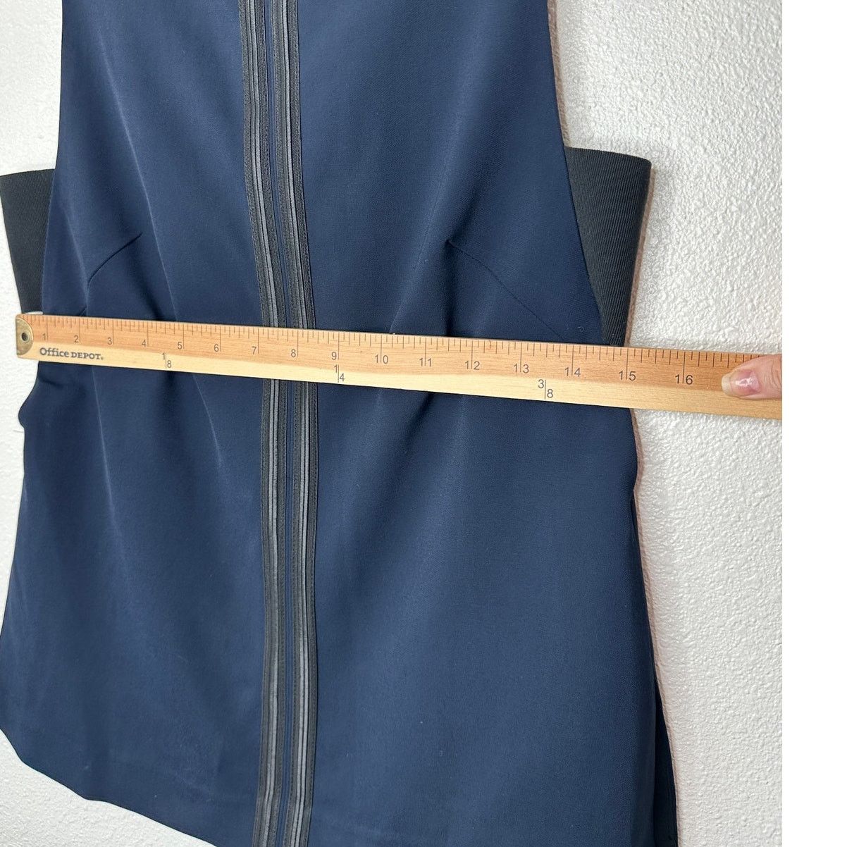 Rag & Bone rag & bone Navy Black High Neck Satin Zip Tank Sleeveless S Size S / US 4 / IT 40 - 15 Thumbnail
