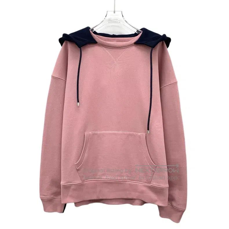 Loewe Loewe Pink logo embroidered cotton hooded drawstring long Size XL / US 12-14 / IT 48-50 - 1 Thumbnail