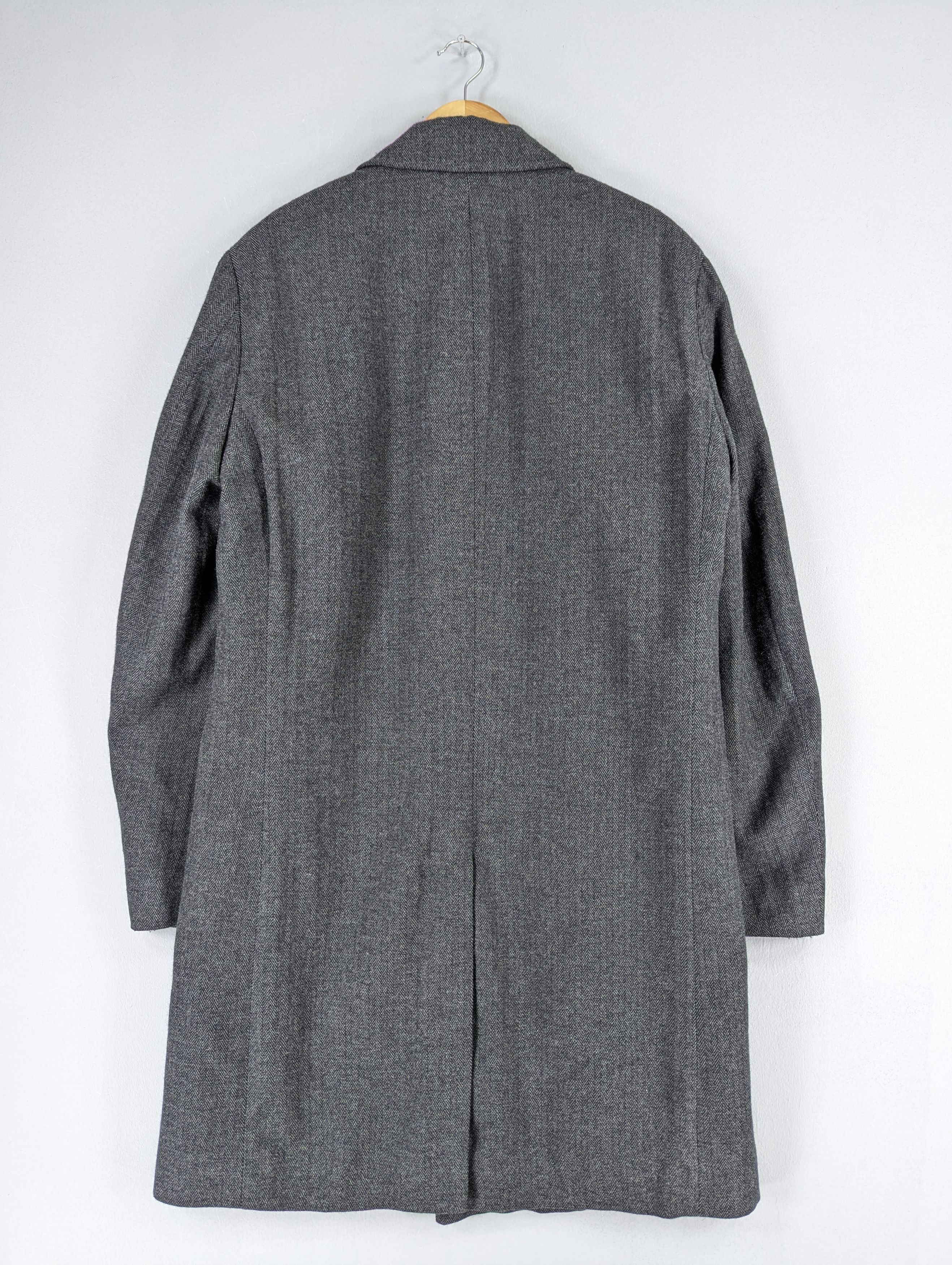 Hugo Boss Boss By Hugo Boss Herringbone Wool Long Coat Jacket Size US M / EU 48-50 / 2 - 12 Thumbnail