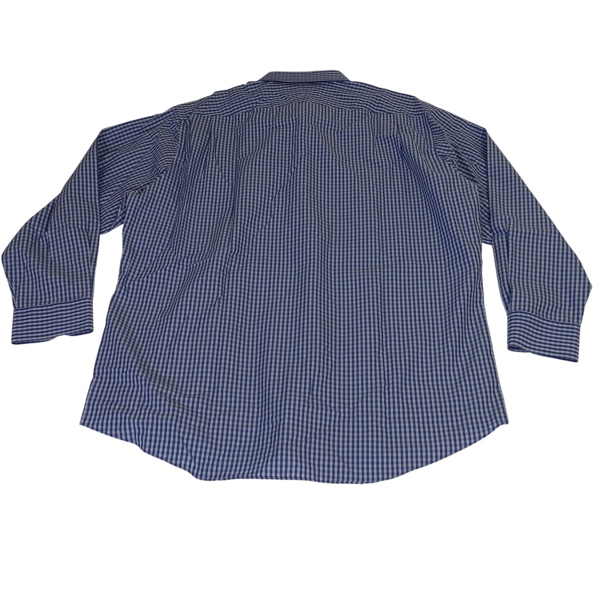 Nordstrom Nordstrom Dress Shirt Blue Plaid Wrinkle Free Size 17.5 Size US XL / EU 56 / 4 - 5 Thumbnail
