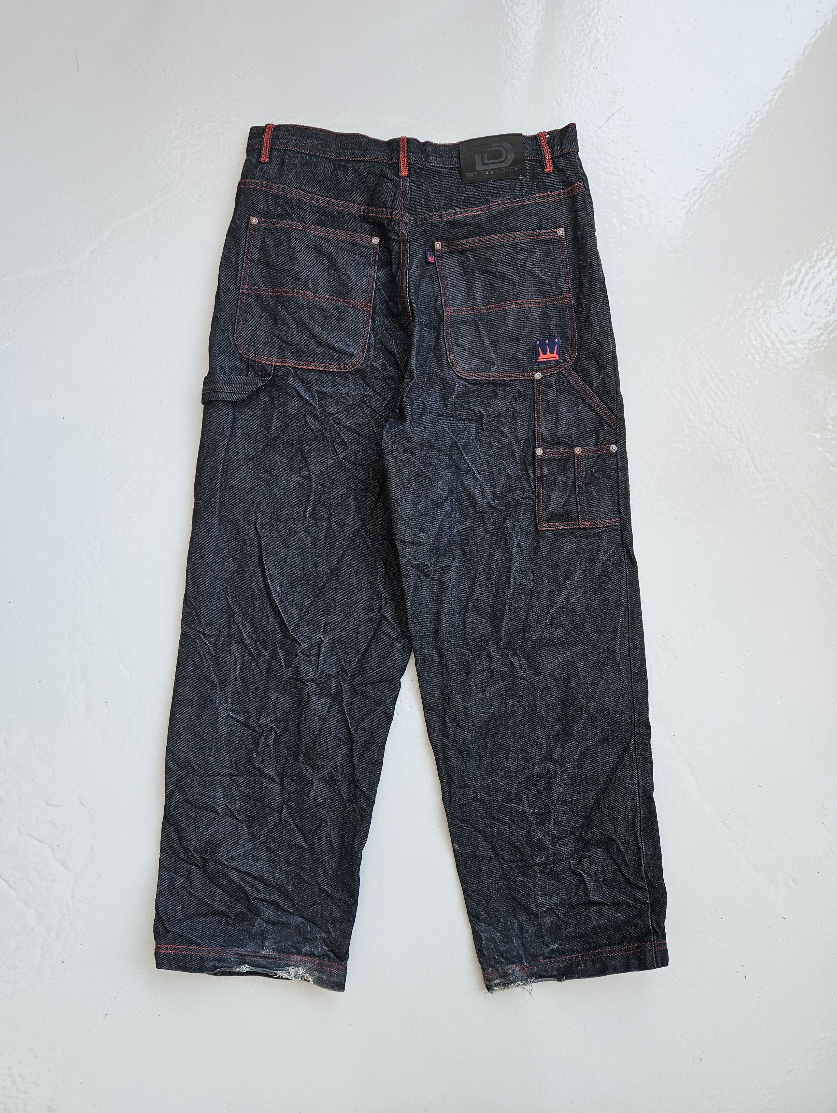 Damani Dada Damani Dada baggy carpenter double knee raw denim Size US 36 / EU 52 - 2 Thumbnail