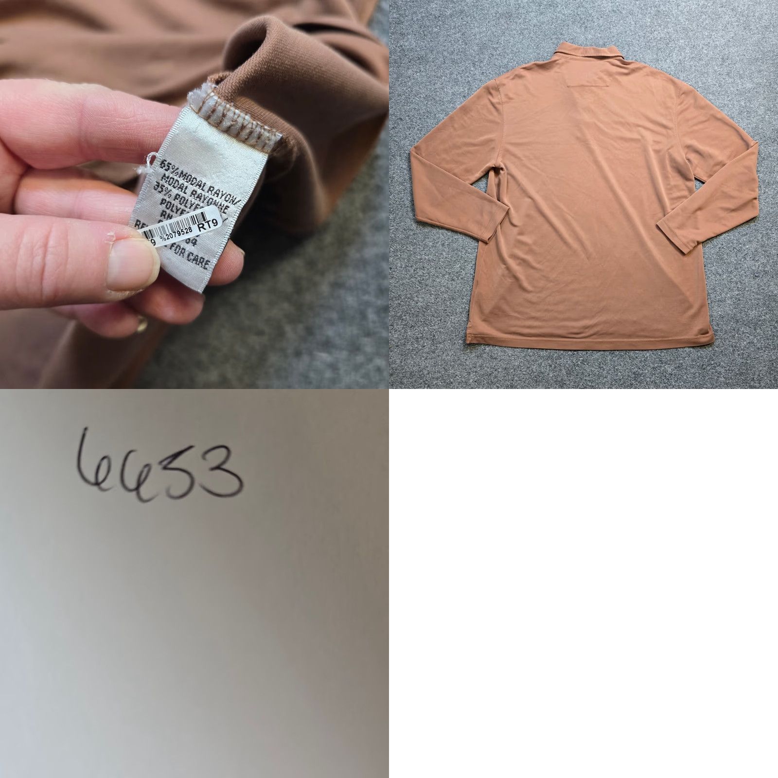 BUGATCHI Bugatchi Uomo Shirt Men XL Brown Tan Polo Long Sleeve Career Casual Capsule Size US XL / EU 56 / 4 - 8 Thumbnail
