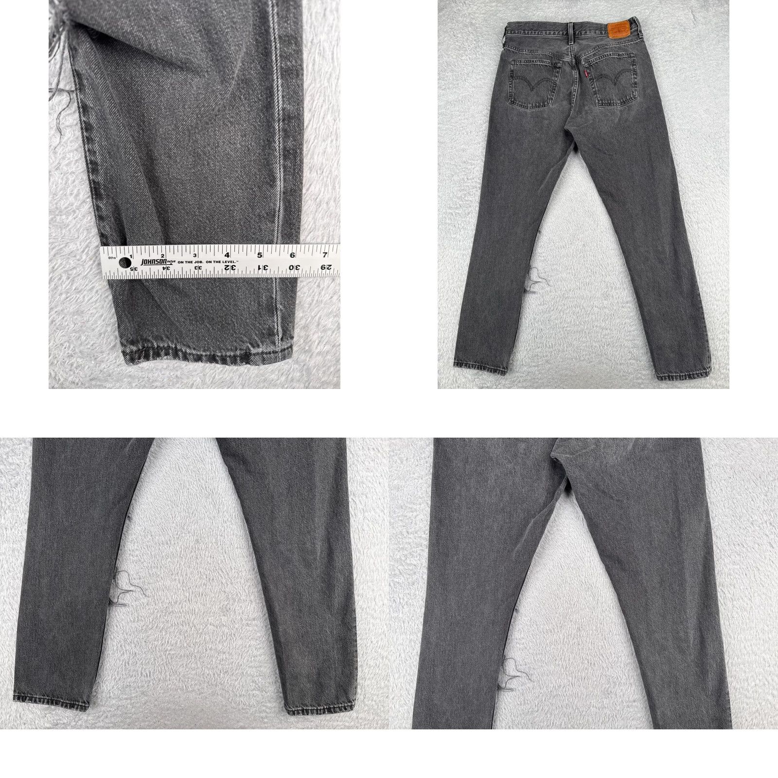 Levi's VINTAGE Levis Jeans Women 501 Skinny Black 29x28 Button Fly Premium Cotton 29 28 Inseam 29 Denim Mens? Size 29" - 10 Thumbnail