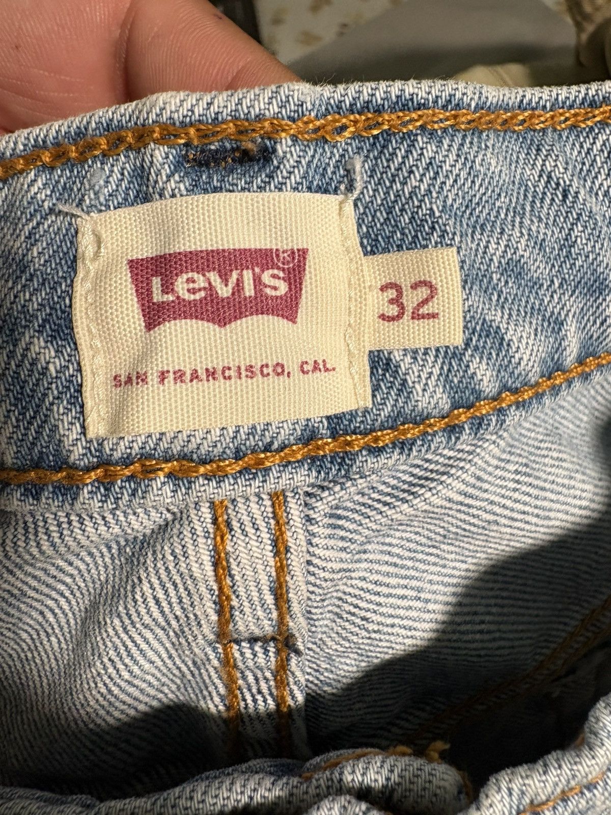 Levi's Levi's Distressed Straight Jeans Built-in Drawstring 32x32 Size US 32 / EU 48 - 8 Thumbnail