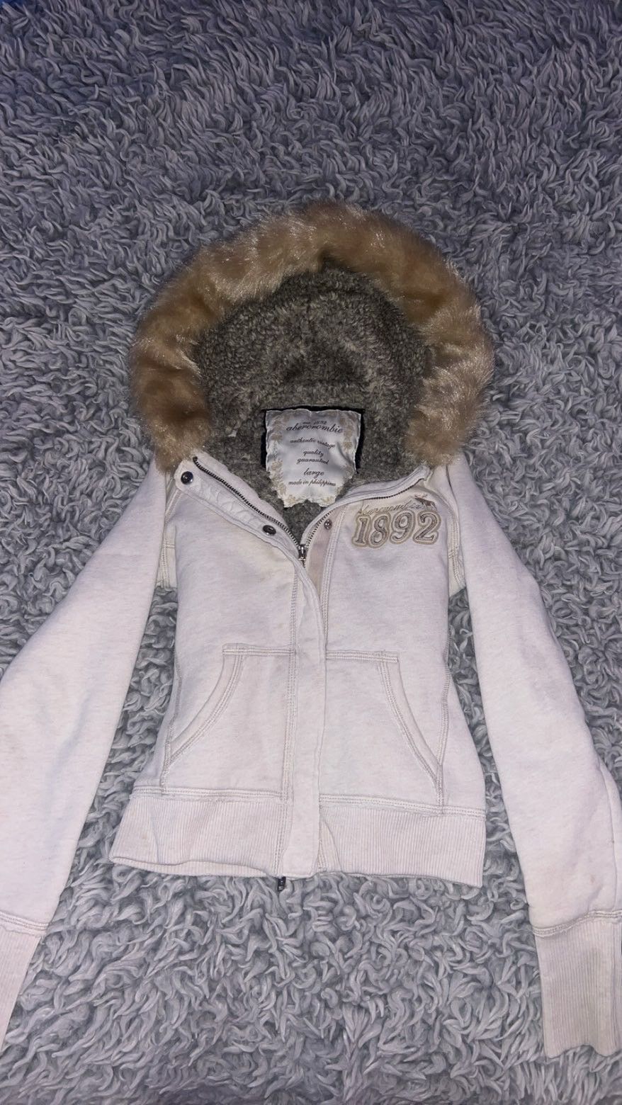 Abercrombie & Fitch vintage Abercrombie fur hood zip up Size XXS / US 00 / IT 34 - 3 Thumbnail
