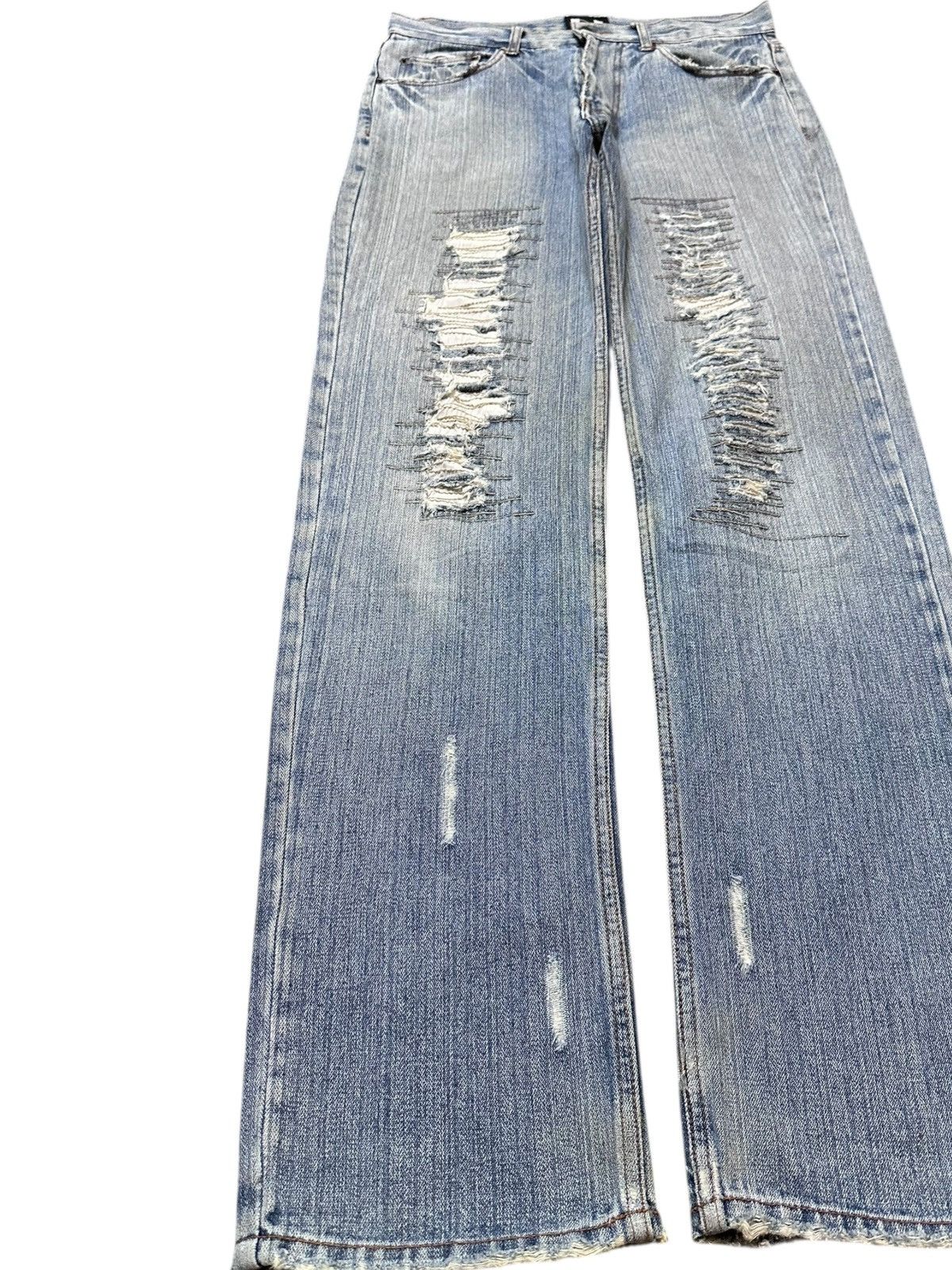 Japanese Brand Vintage Nylaus Clothing Faded Grunge Distressed Denim Size US 31 - 3 Thumbnail