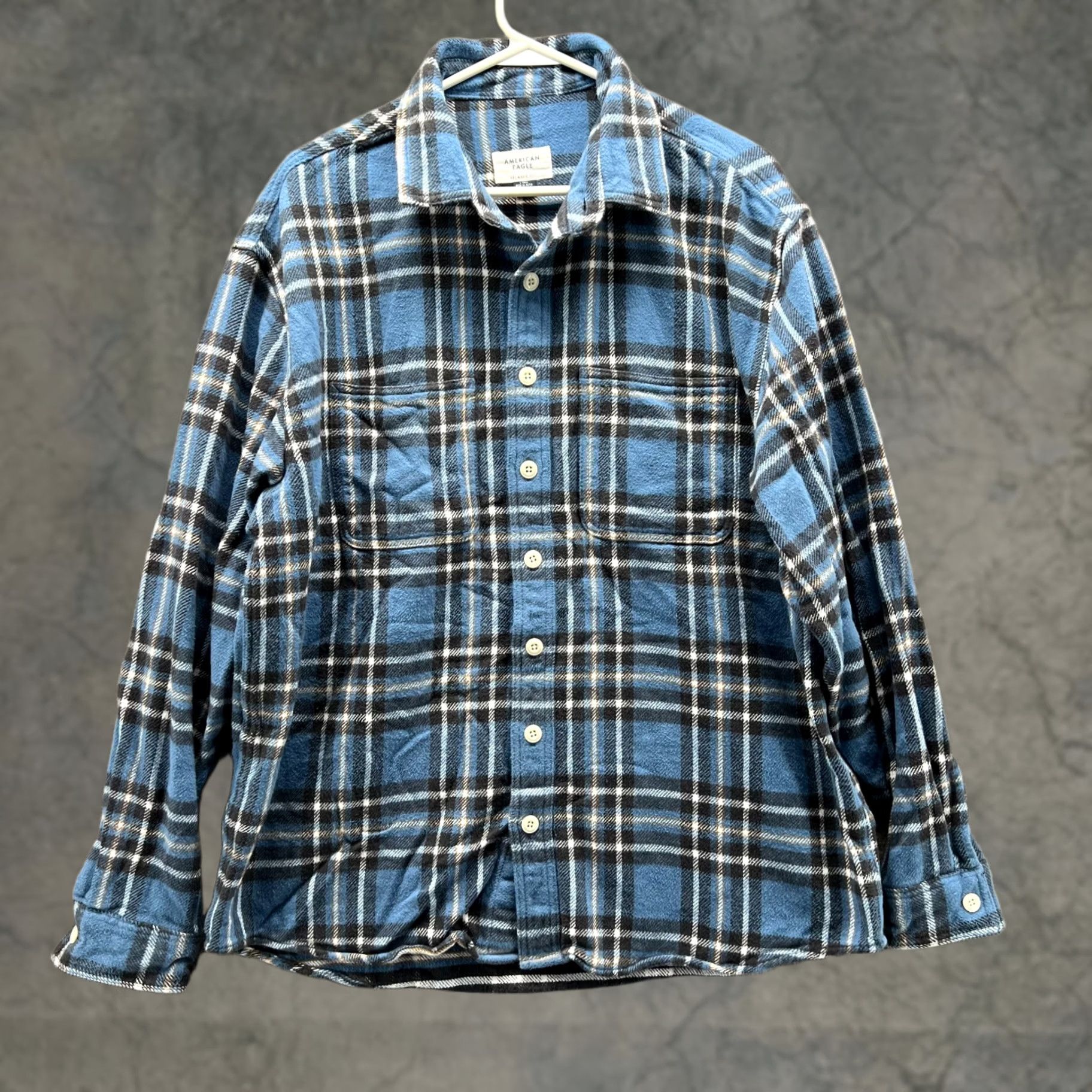 American Eagle Outfitters VINTAGE American Eagle Outfitters Shirt Men L Blue Plaid Flannel Button-Down Short Description not included Size US L / EU 52-54 / 3 - 1 Thumbnail