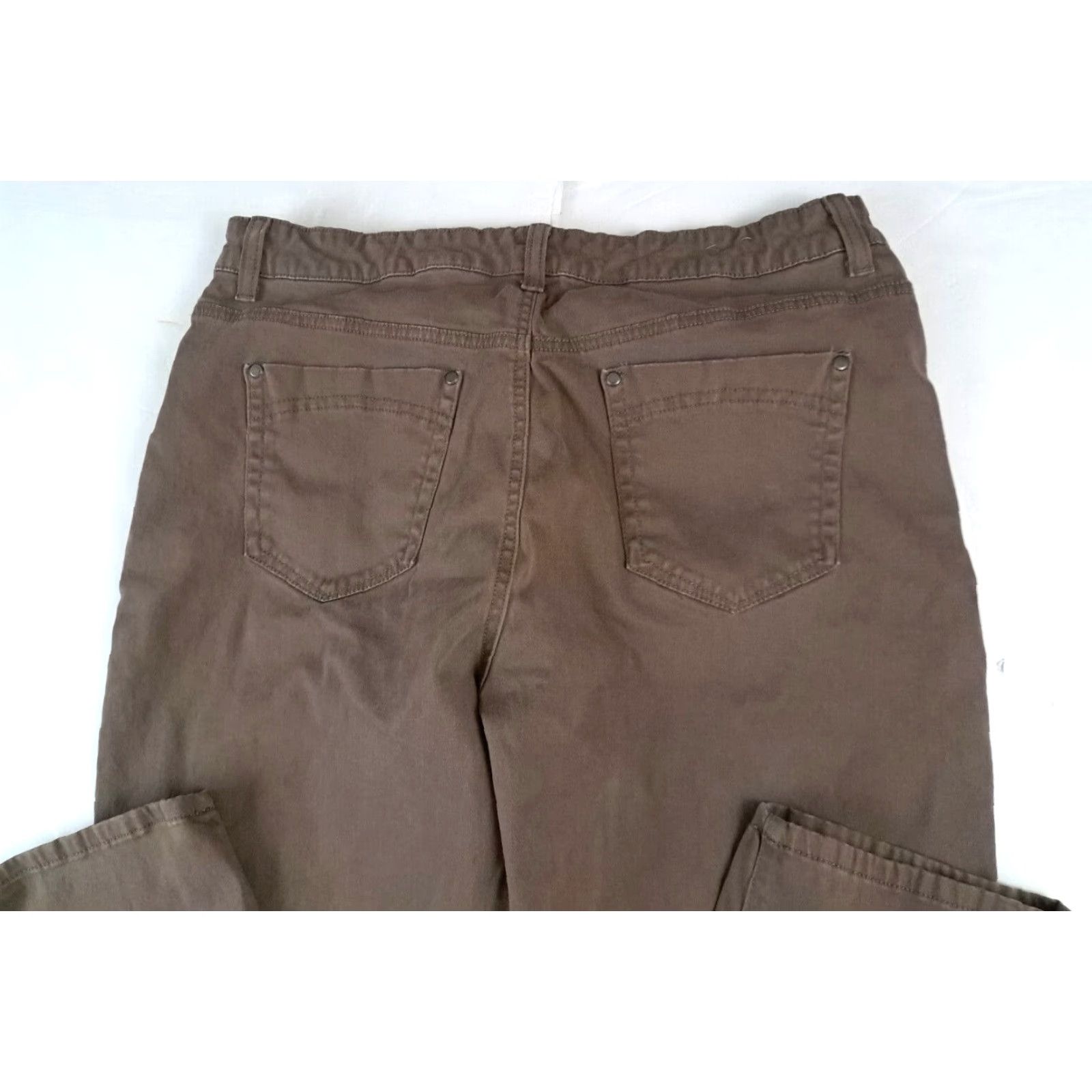 Vintage VINTAGE Bandolino Women Pants Khakis Canvas 16 Regular Brown 34x31 Walking 100% Cotton Amy Brown Canvas Pants Size 38" / US 16 / IT 52 - 7 Thumbnail