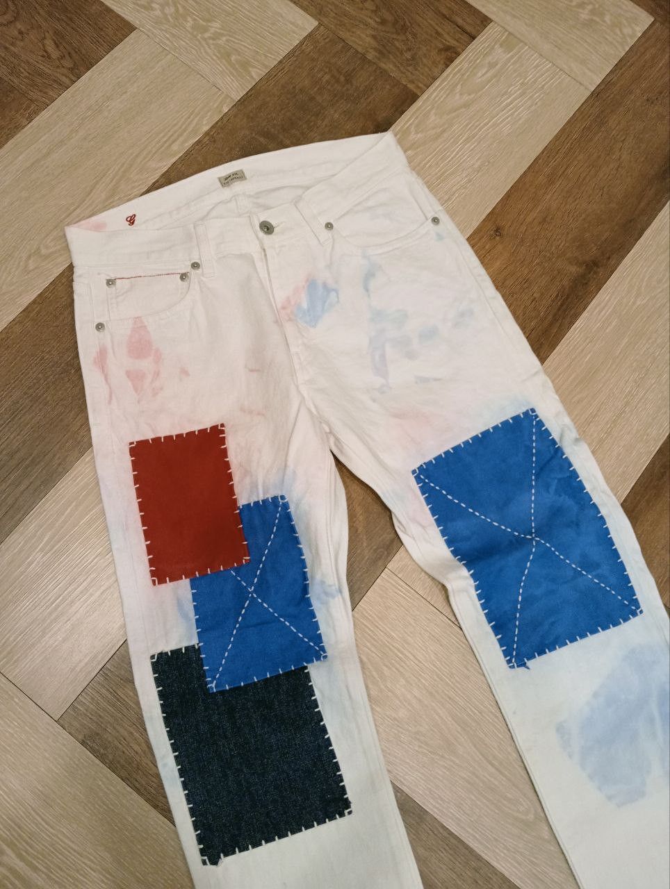 Japanese Brand GREEN LABEL RELAXING JAPAN BORO PANTS - SIZE 30 Size US 30 / EU 46 - 3 Thumbnail