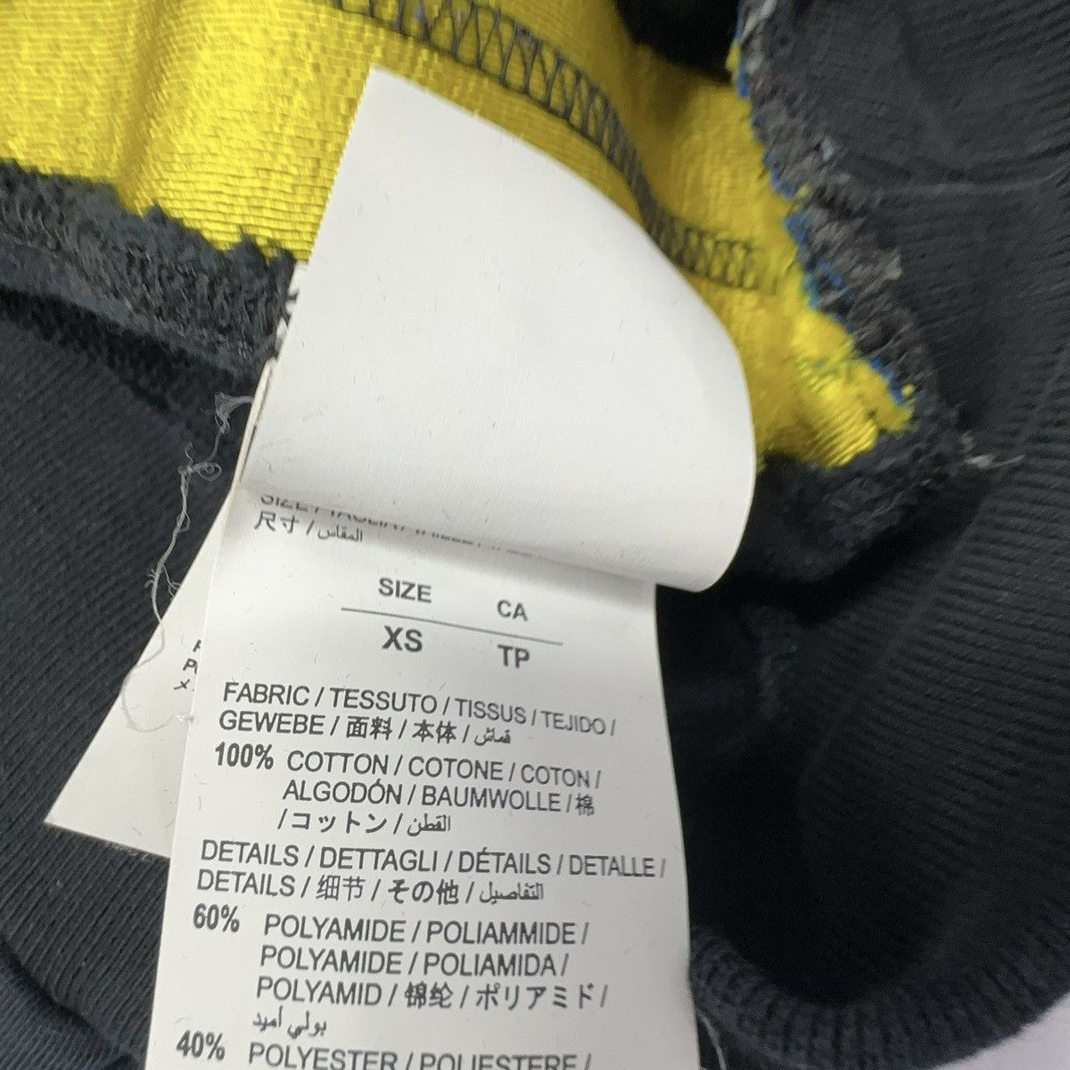 Off-White Off-White Virgil Abloh Tape Over black pullover hoodie Size US XS / EU 42 / 0 - 4 Thumbnail