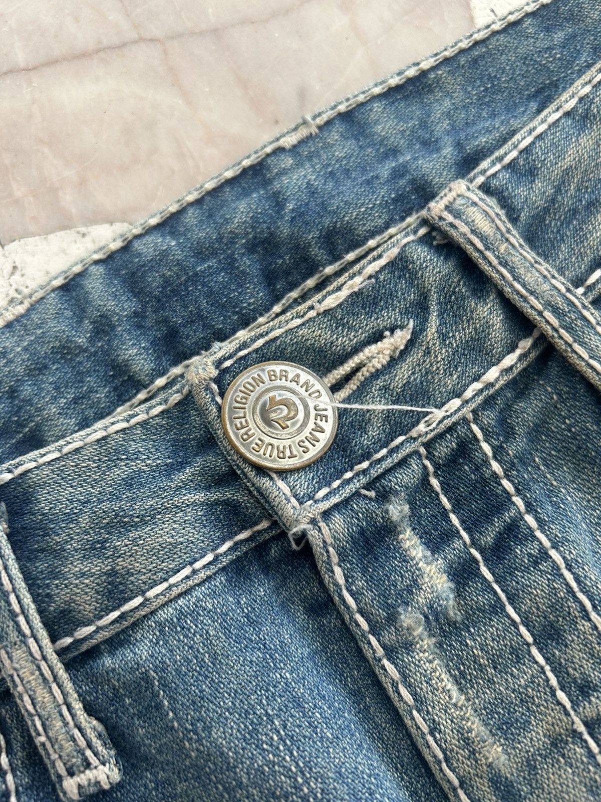 True Religion True Religion Distress Vintage Denim USA Size 28" / US 6 / IT 42 - 6 Thumbnail