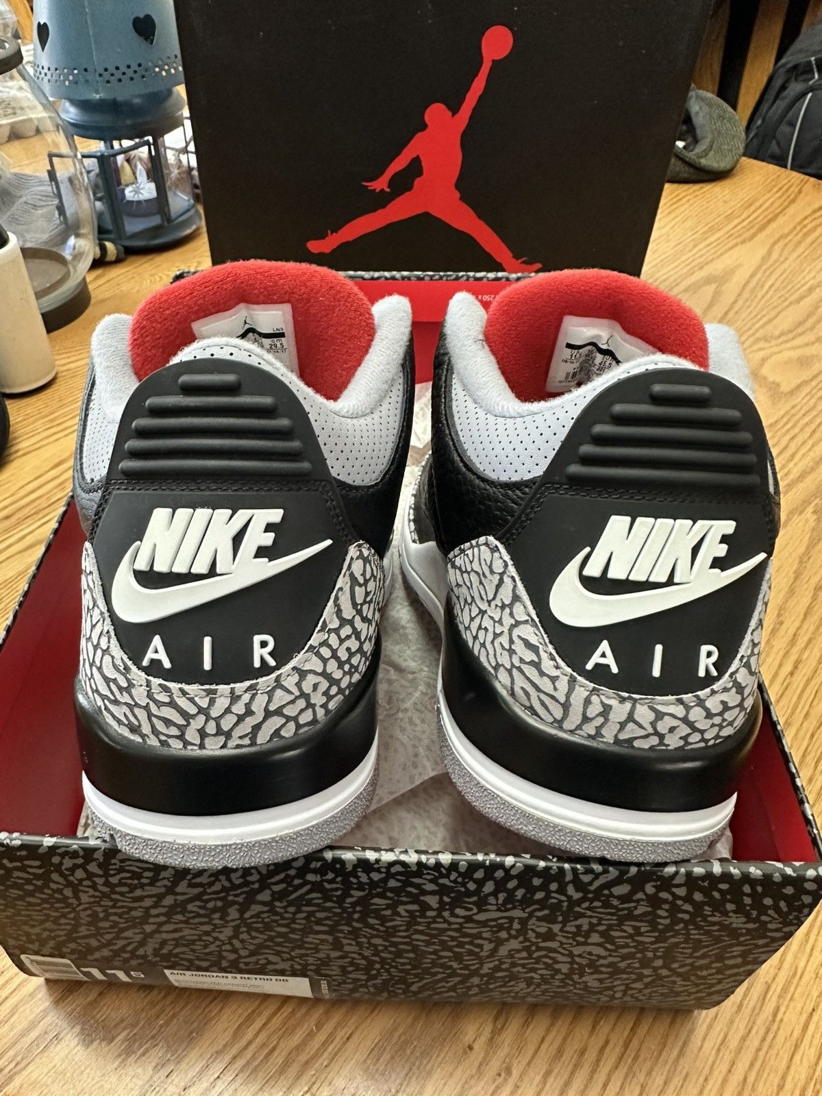 Jordan Brand × Nike Jordan 3 Black Cement Size US 11.5 / EU 44-45 - 7 Thumbnail