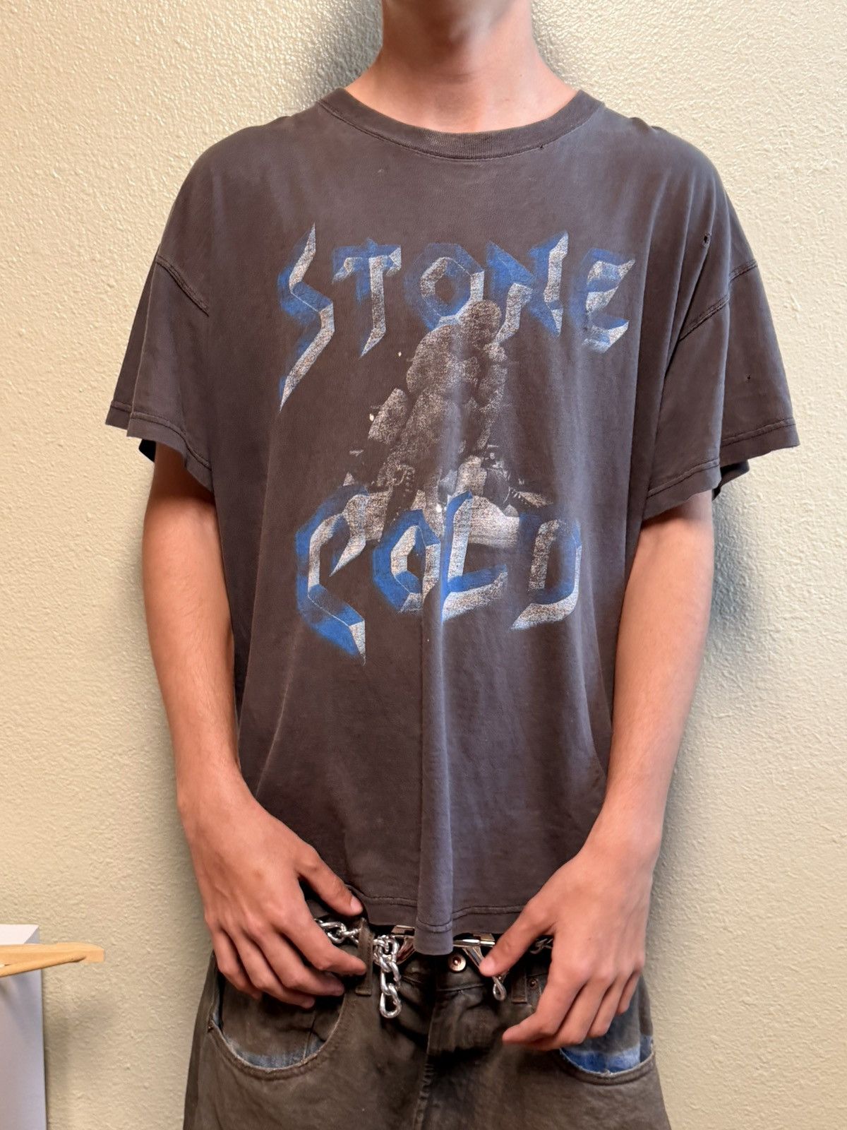 Vintage Vintage stone gold WWE T Shirt Size US L / EU 52-54 / 3 - 1 Thumbnail