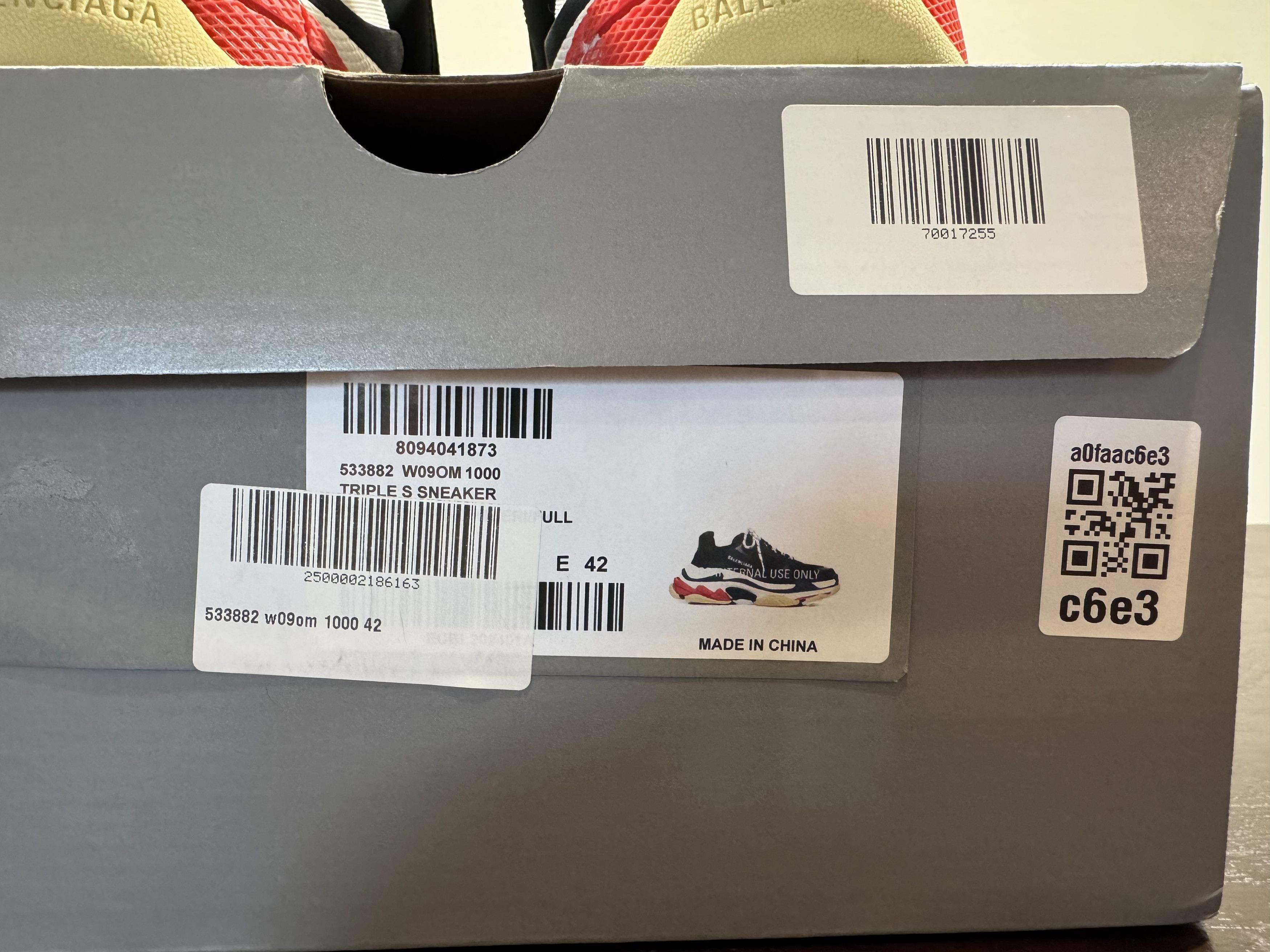 Balenciaga Balenciaga Triple S Black / Red / White EU 42 / US 9 Size US 9 / EU 42 - 9 Thumbnail
