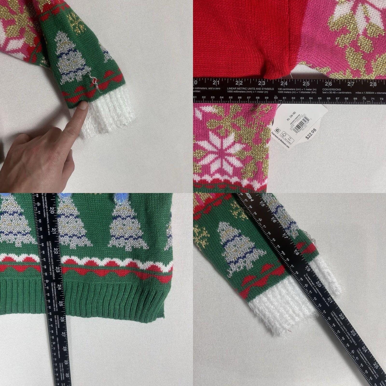 Vintage VINTAGE Ugly Christmas Sweater NEW Womens Juniors XL 16-18 Holiday Merry X-mas Red NWT Size XL / US 12-14 / IT 48-50 - 8 Thumbnail