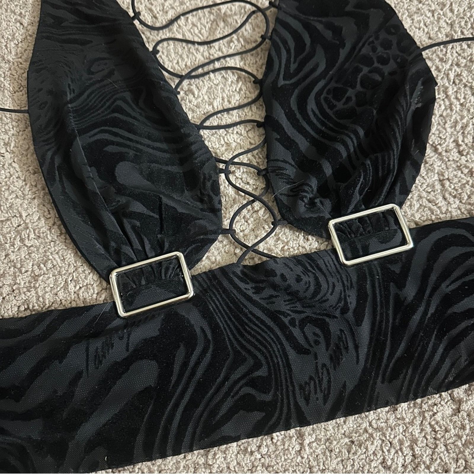 I.AM.GIA I AM GIA Phlox Strappy Lace Up Sexy Top / Burn Out Black XXS Size XXS / US 00 / IT 34 - 6 Thumbnail