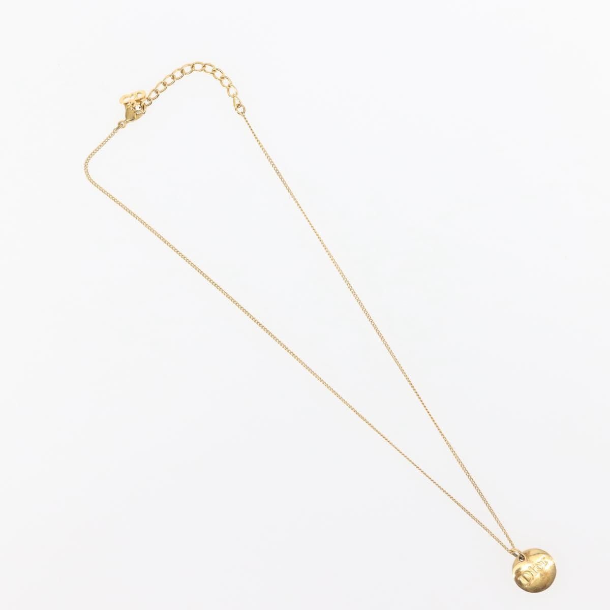 Dior Christian Dior Round Logo Pendant Necklace Metal Size ONE SIZE - 1 Thumbnail