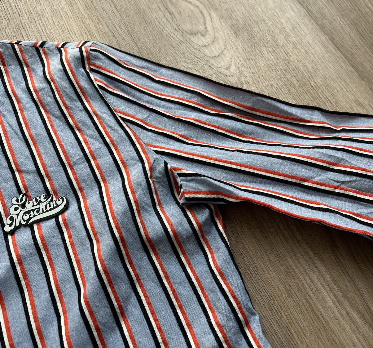 Love Moschino × Moschino Love Moschino Striped Button Up Dress Size M / US 6-8 / IT 42-44 - 7 Thumbnail