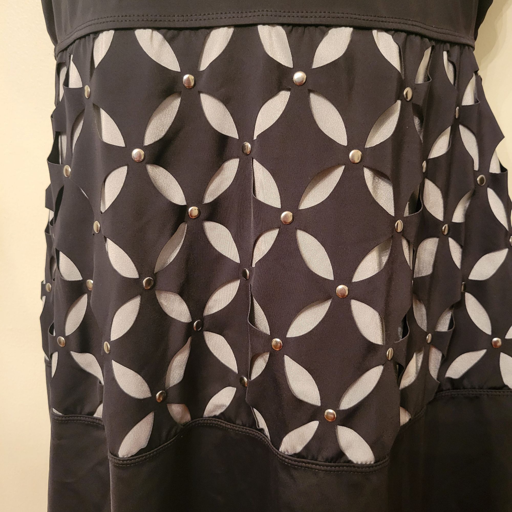 Other Roamans Swim Black Floral Cutout Tankini Swimsuit One Piece Size XL / US 12-14 / IT 48-50 - 2 Thumbnail