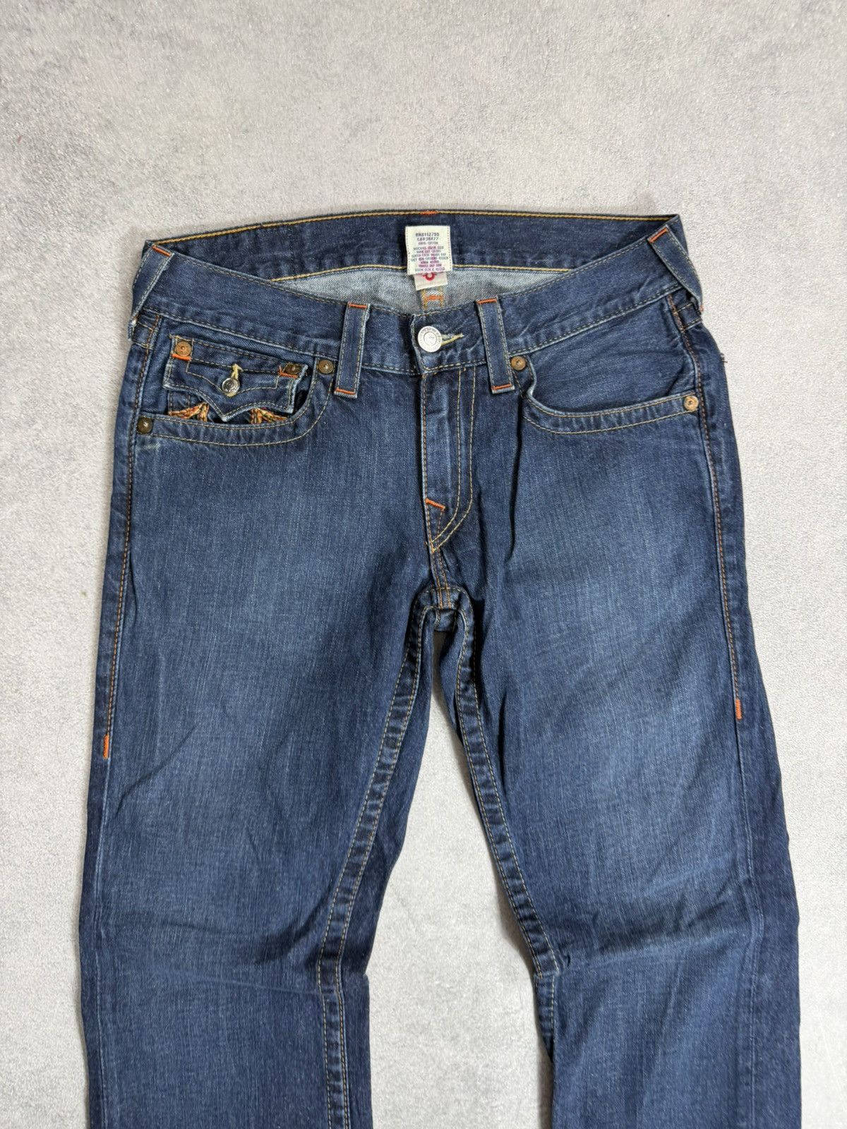 True Religion VTG True Religio Baggy Distressed Washed Y2K Size US 31 - 11 Thumbnail