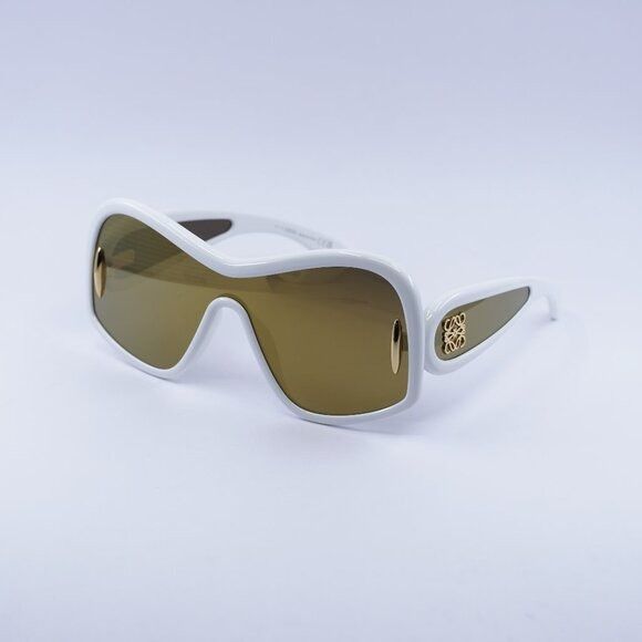 Loewe Loewe LW40131I 25G Sunglasses White Shield Frame, Brown Size ONE SIZE - 1 Thumbnail