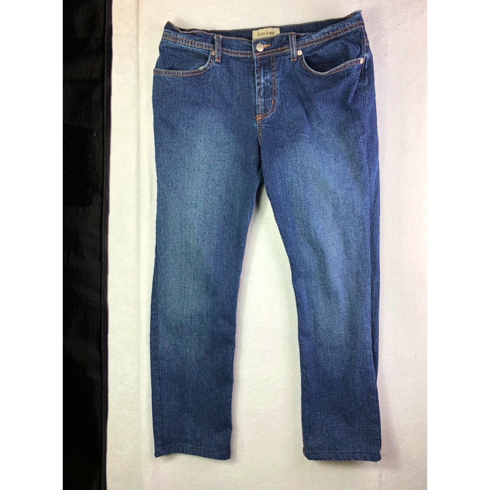 Vintage Zena Jeans Straight Mid Rise Womens Size 8 Blue Jeans 32x25 Measured Denim Cotton Vintage No Distressed Regular Size 30" / US 8 / IT 44 - 2 Thumbnail