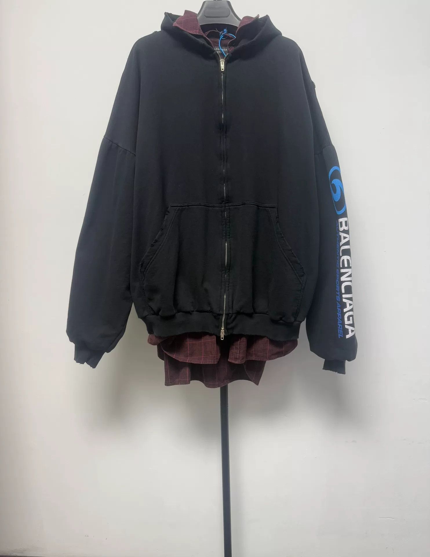 Balenciaga Balenciaga Layered Zip Hoodie Size M / US 6-8 / IT 42-44 - 1 Thumbnail