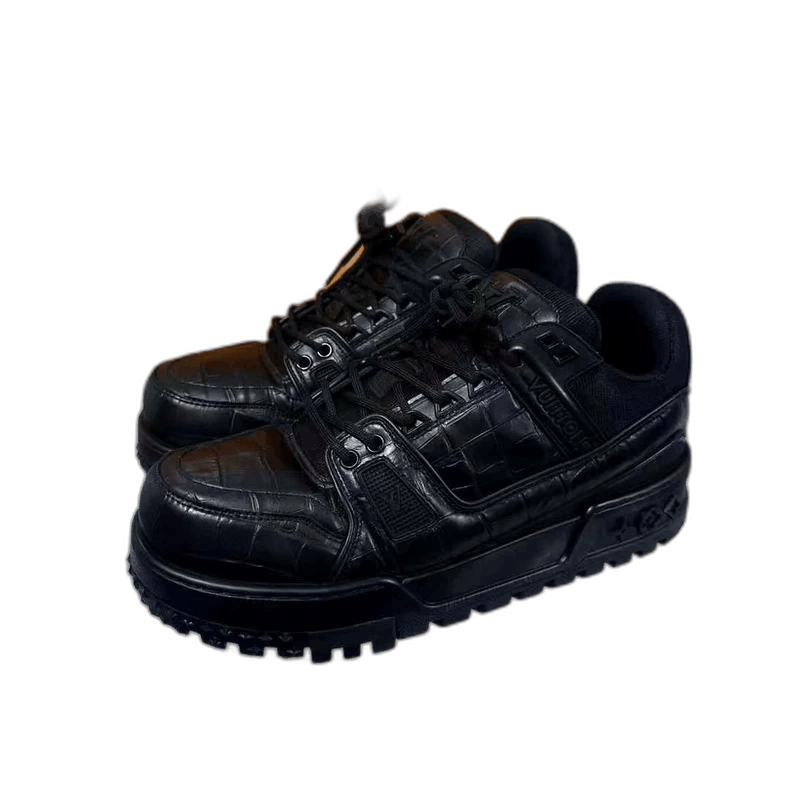 Louis Vuitton louis vuitton black trainer sneakers-2508 Size US 6.5 / EU 39-40 - 1 Thumbnail