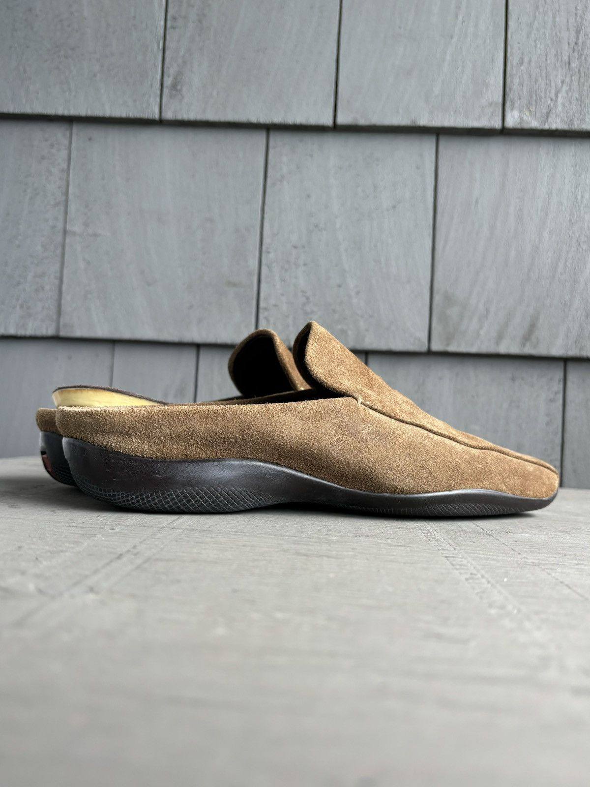 Prada × Vintage 2001 Prada Sport Mules Suede Vintage Square Toe 90s Sneaker Size US 6.5 / IT 36.5 - 2 Thumbnail