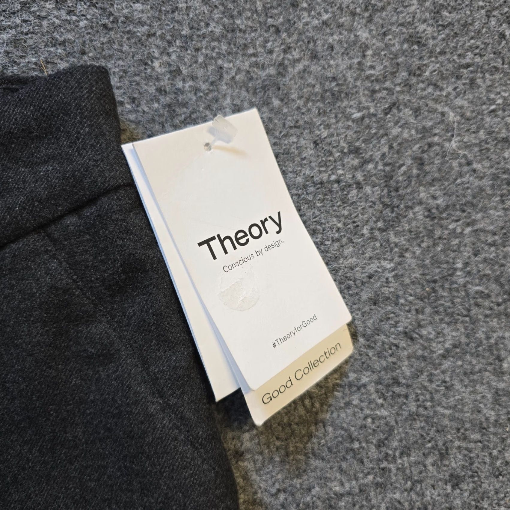Theory Theory Pants Womens Size 12 Gray Melange Flannel Wide-Leg Crop Capsule Dress Pants Mens Womens Size 34" / US 12 / IT 48 - 3 Thumbnail