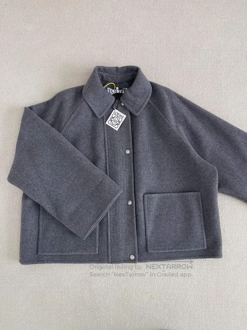 Loewe Loewe Loose Fit Long Sleeve Cashmere Coat Size XXS / US 00 / IT 34 - 2 Thumbnail