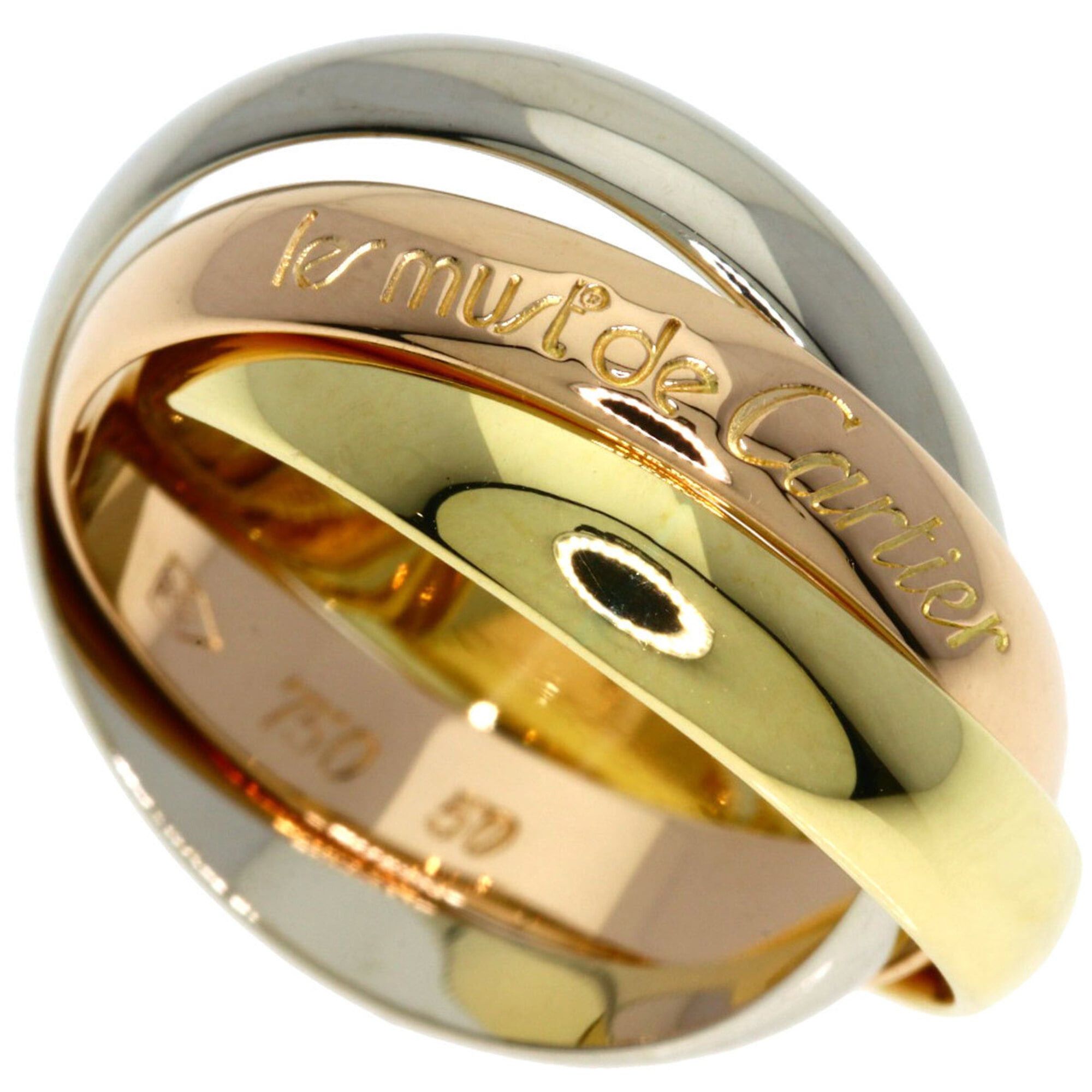 Cartier Cartier Trinity #50 Ring - 18K Yellow Gold/18K Pink White Gold Women's CARTIER Size ONE SIZE - 1 Thumbnail