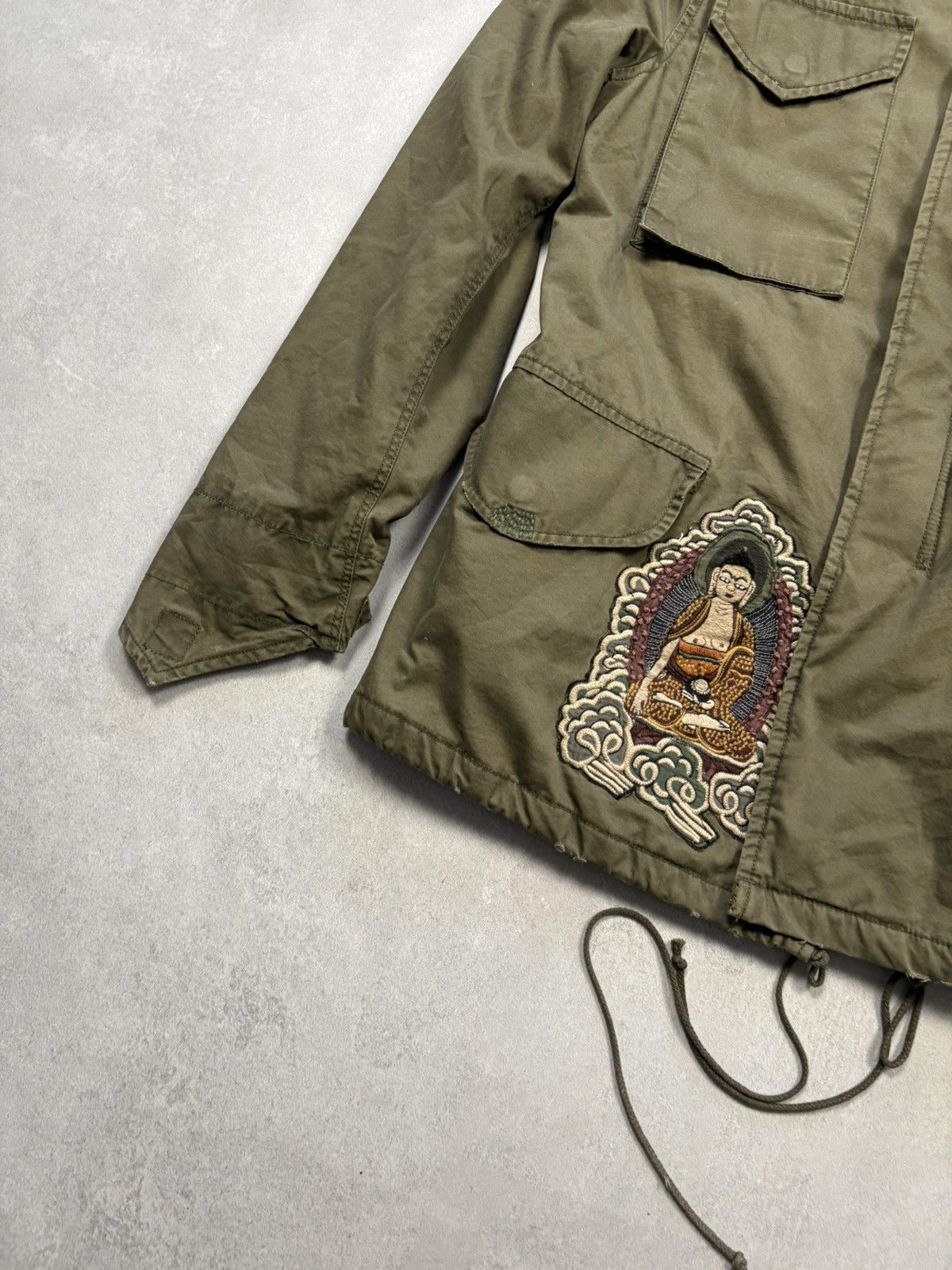 Vintage Vintage Royal Buddha Military Embroidered Jacket U.S Army Size US S / EU 44-46 / 1 - 13 Thumbnail