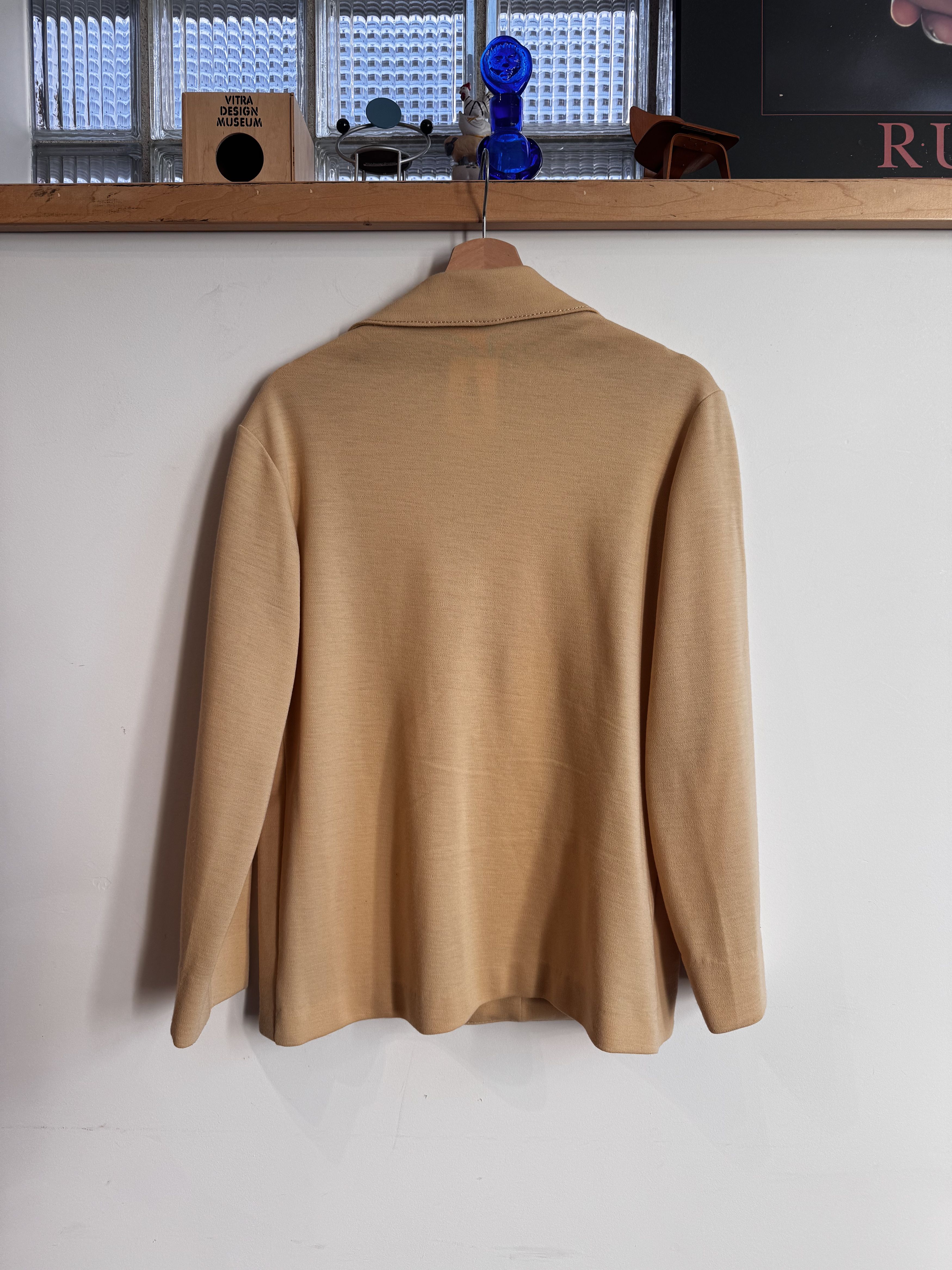Vintage 60/70s Wool Leather Cardigan Size Fits womens M Size M / US 6-8 / IT 42-44 - 2 Thumbnail