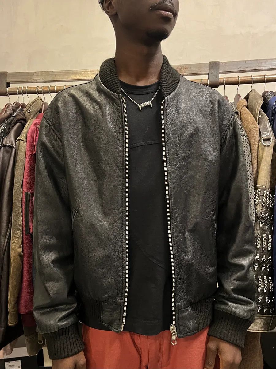 Vintage 2000s Artisanal Black Vintage Leather Bomber Size US S / EU 44-46 / 1 - 2 Thumbnail