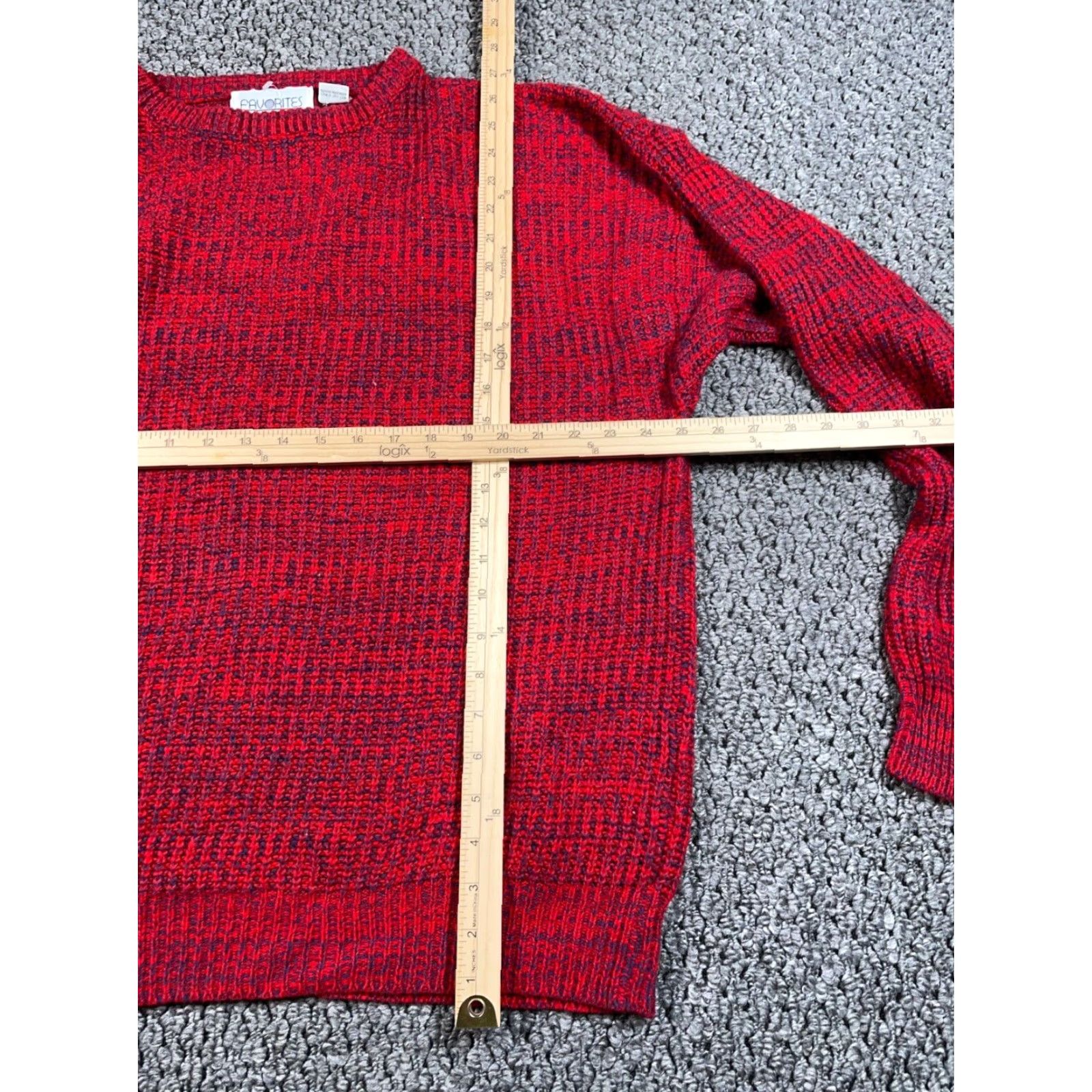 Vintage VINTAGE 80s Chunky Knit Crewneck Sweater Adult XL Red Preppy Retro Mens Size US XL / EU 56 / 4 - 5 Thumbnail