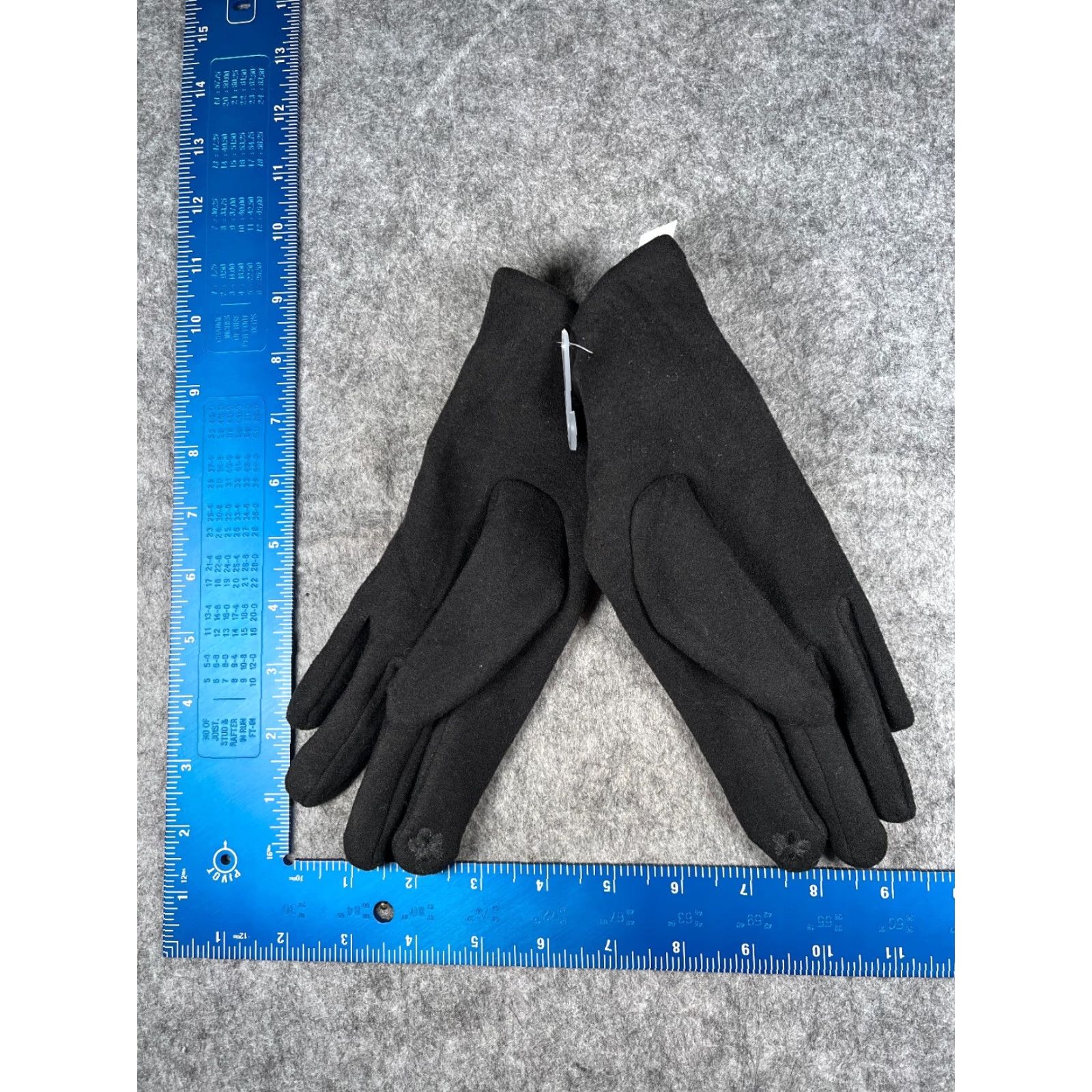 Vintage Hadley Women Gloves One Size Black 100% Polyester Faux Suede Leather NEW Size ONE SIZE - 5 Thumbnail