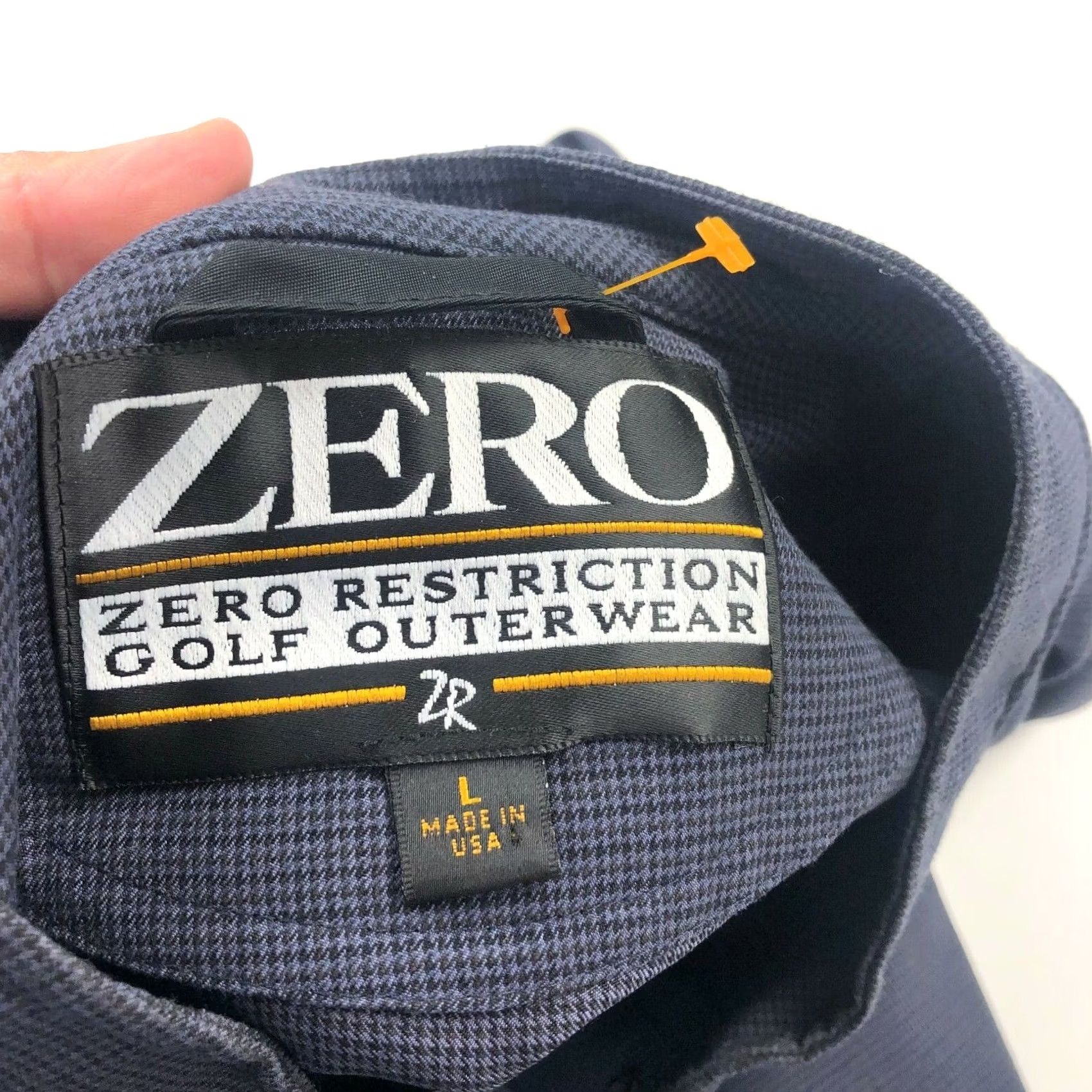 Vintage Zero Restriction Golf Large Men’s Pullover No Stretch Wind Vest Check Blue Vest Pullover Activewear 4-Season Casual 1/4-Zip Collared NSB Mens Size US L / EU 52-54 / 3 - 7 Thumbnail