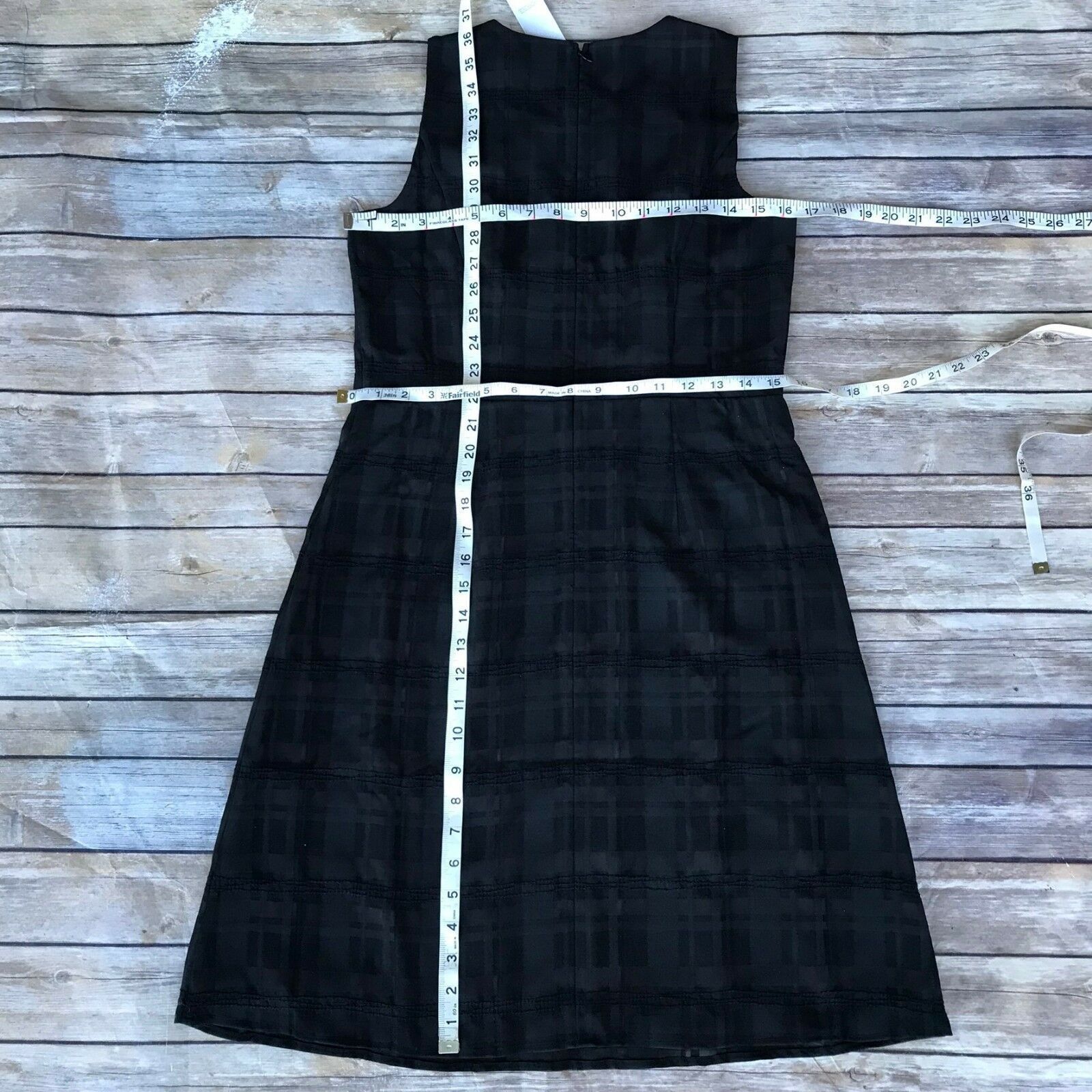 Ann Taylor LOFT Sheer Plaid Skirt Dress Black Lined NEW 4